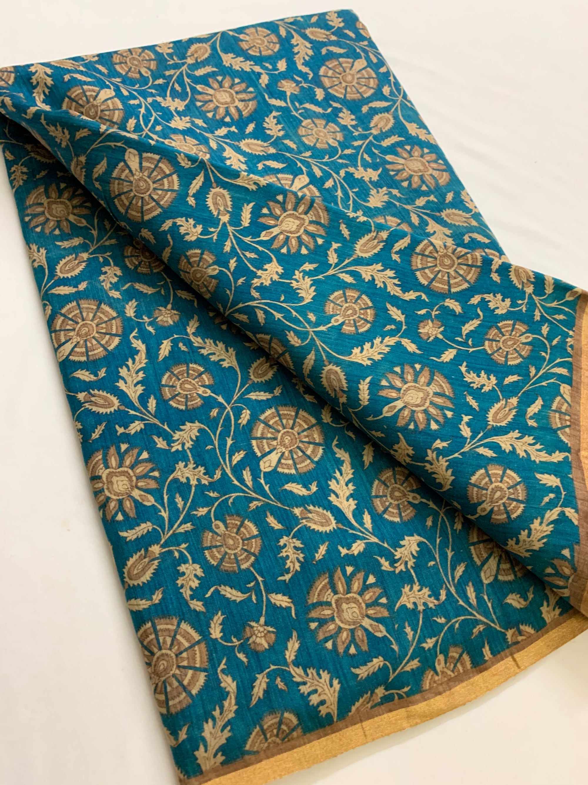 Printed handloom pure munga silk saree