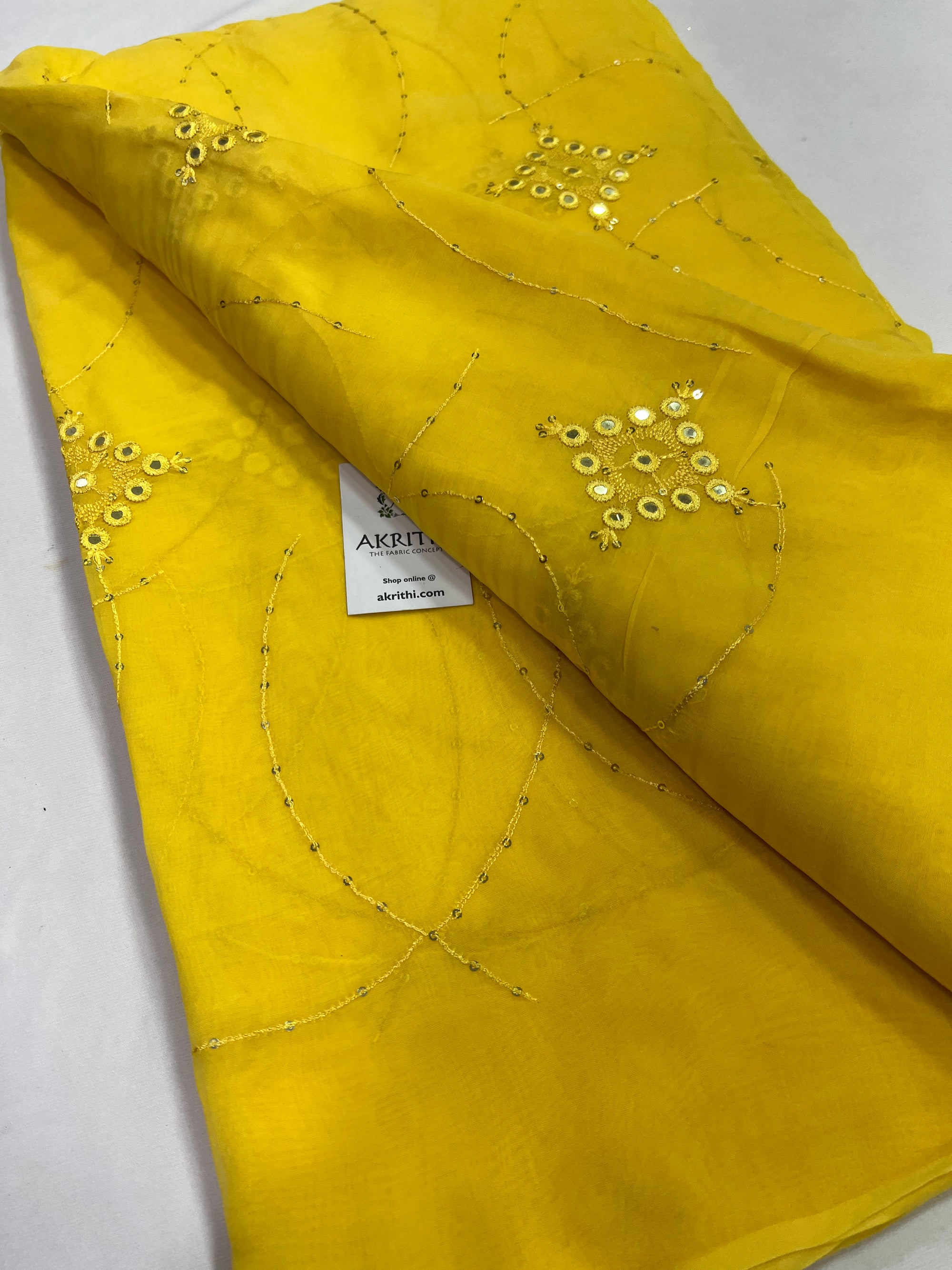 Embroidery on Organza fabric