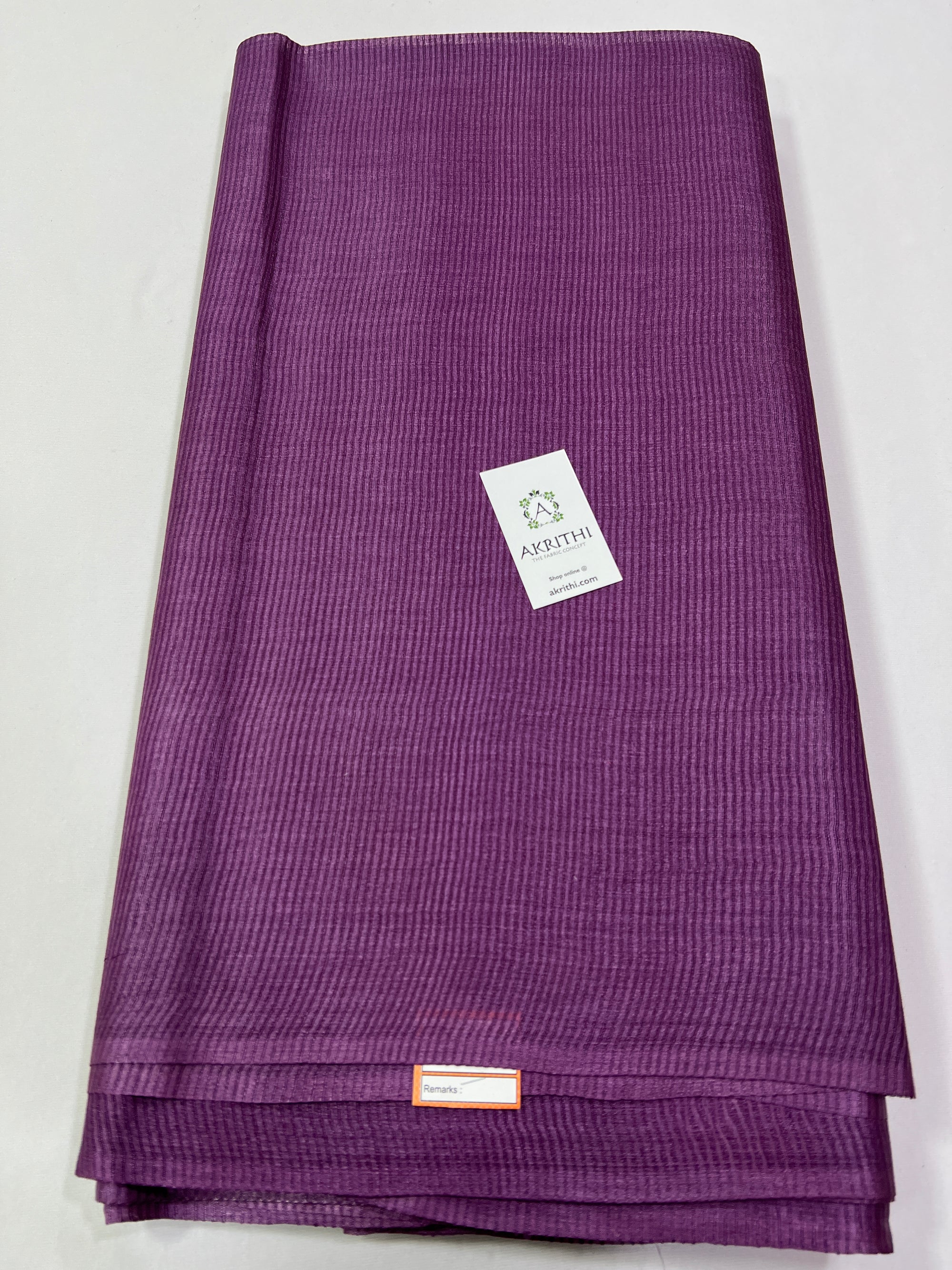 Striped Pure Tussar silk fabric