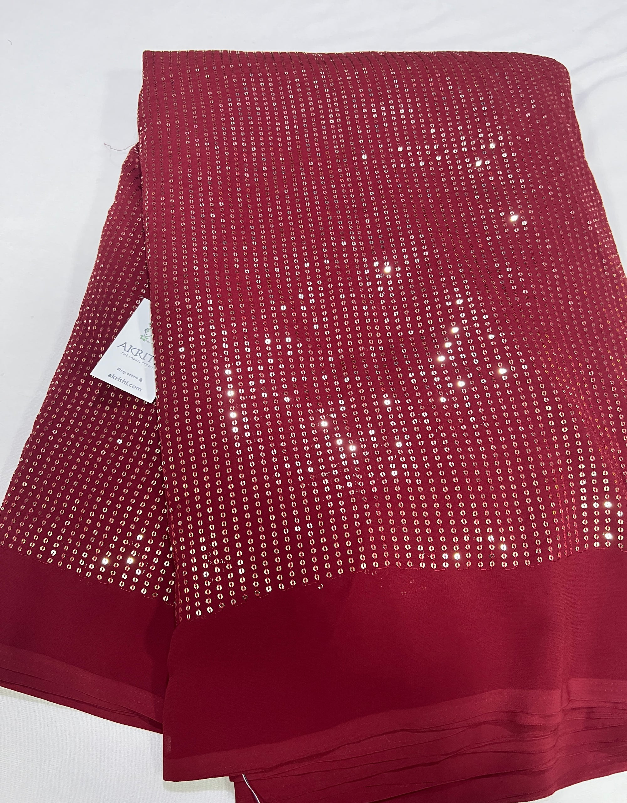 Sequins on Georgette fabric