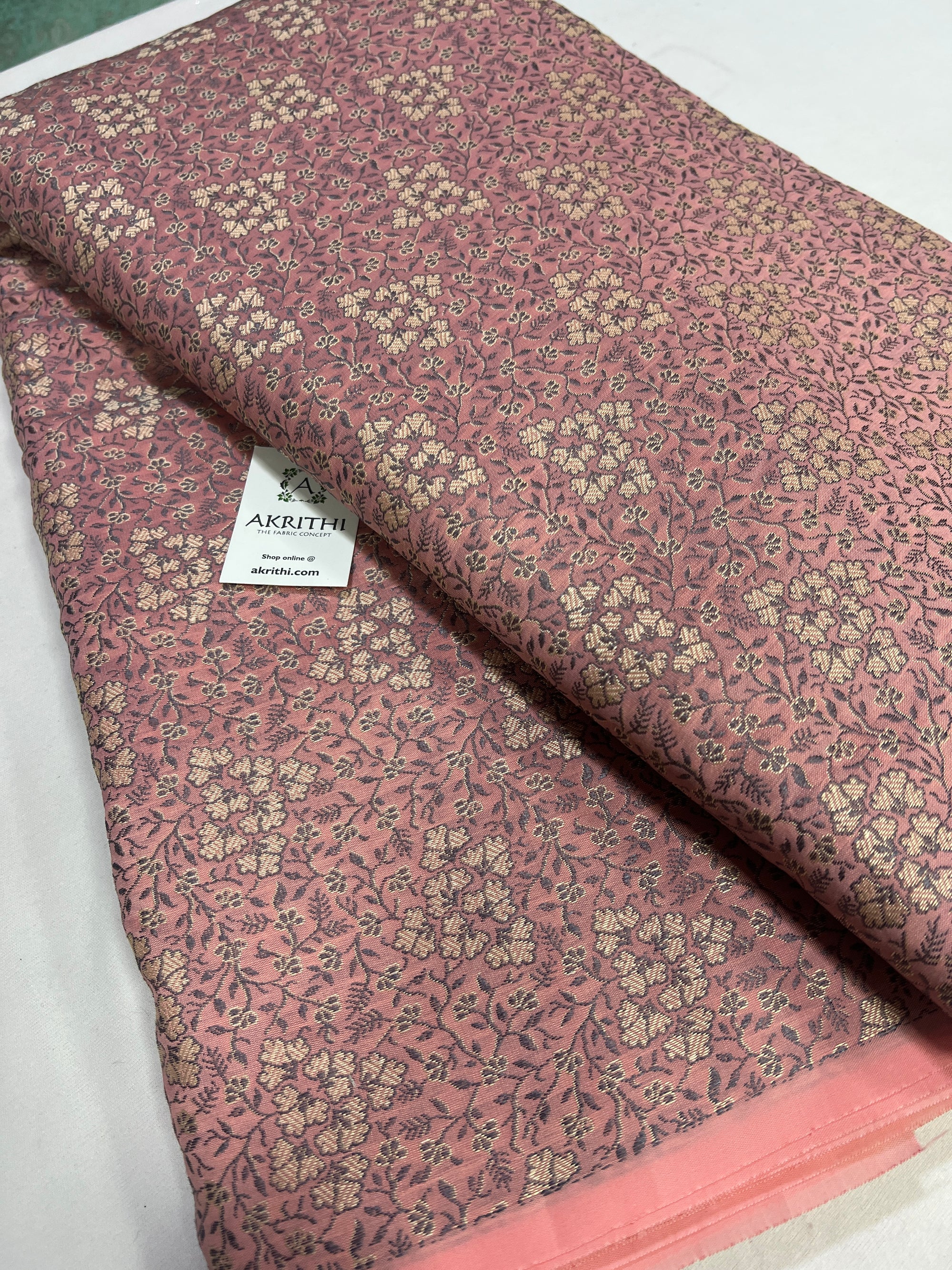Banarasi brocade fabric without zari