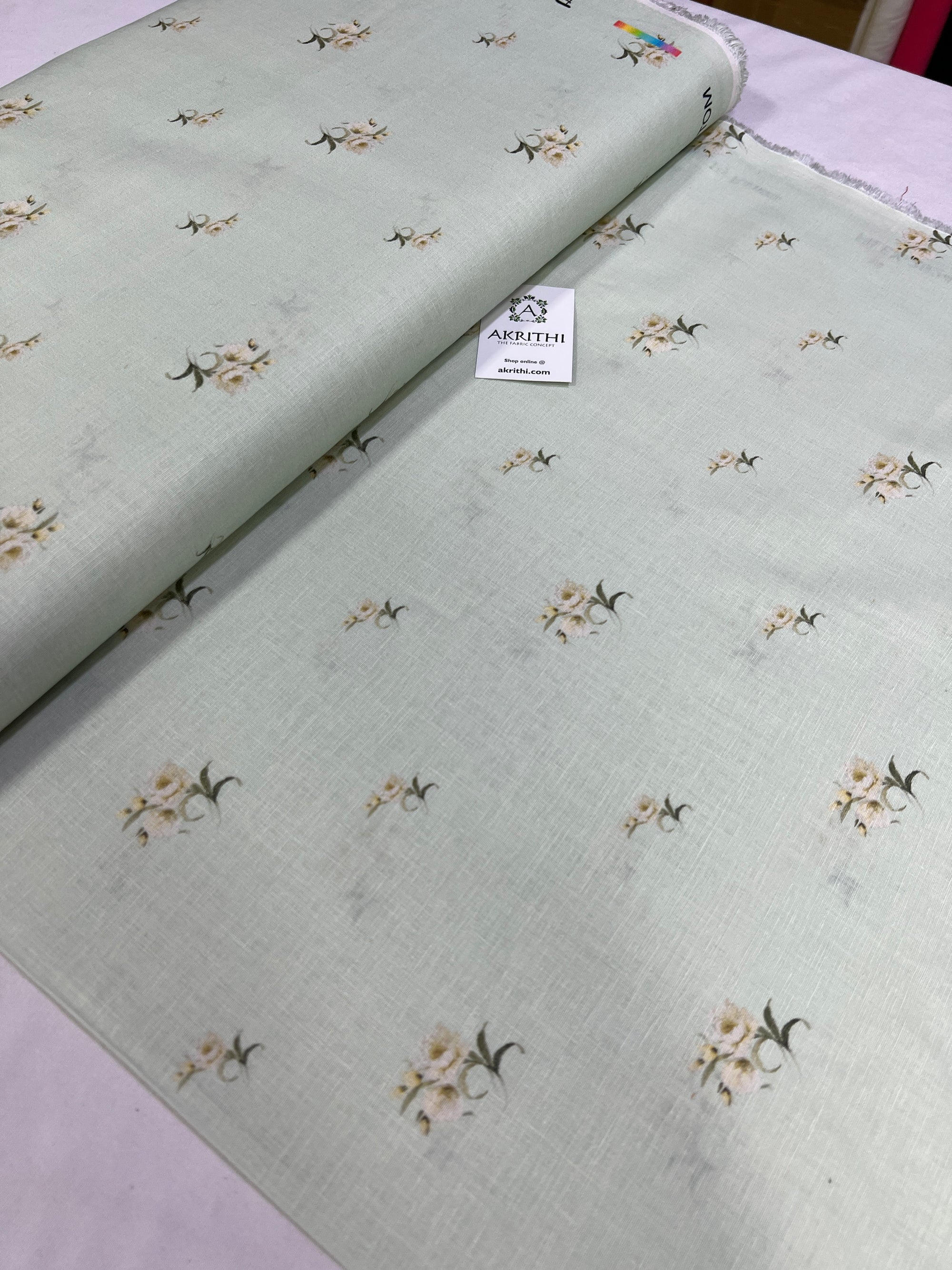 Digital Printed pure linen fabric