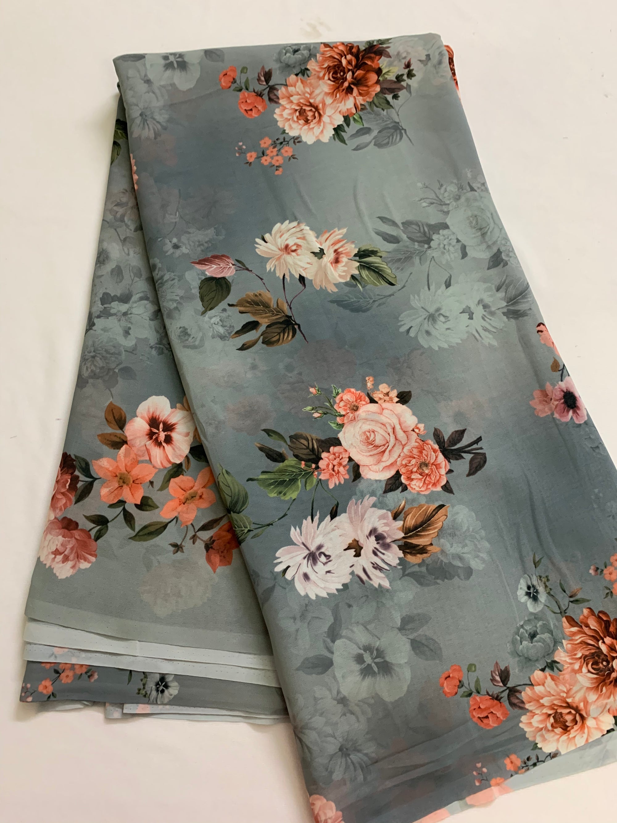 Digital floral Printed georgette fabric