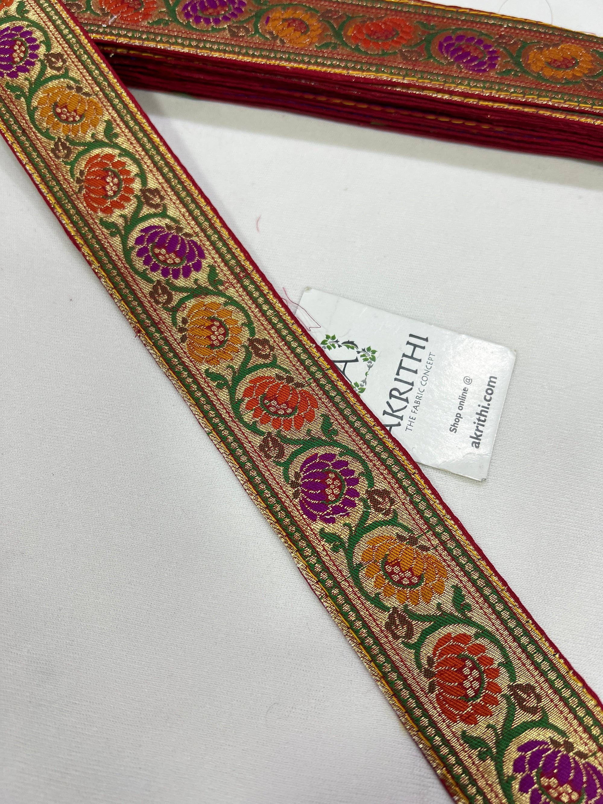 Handloom Banarasi lace 9 metres roll