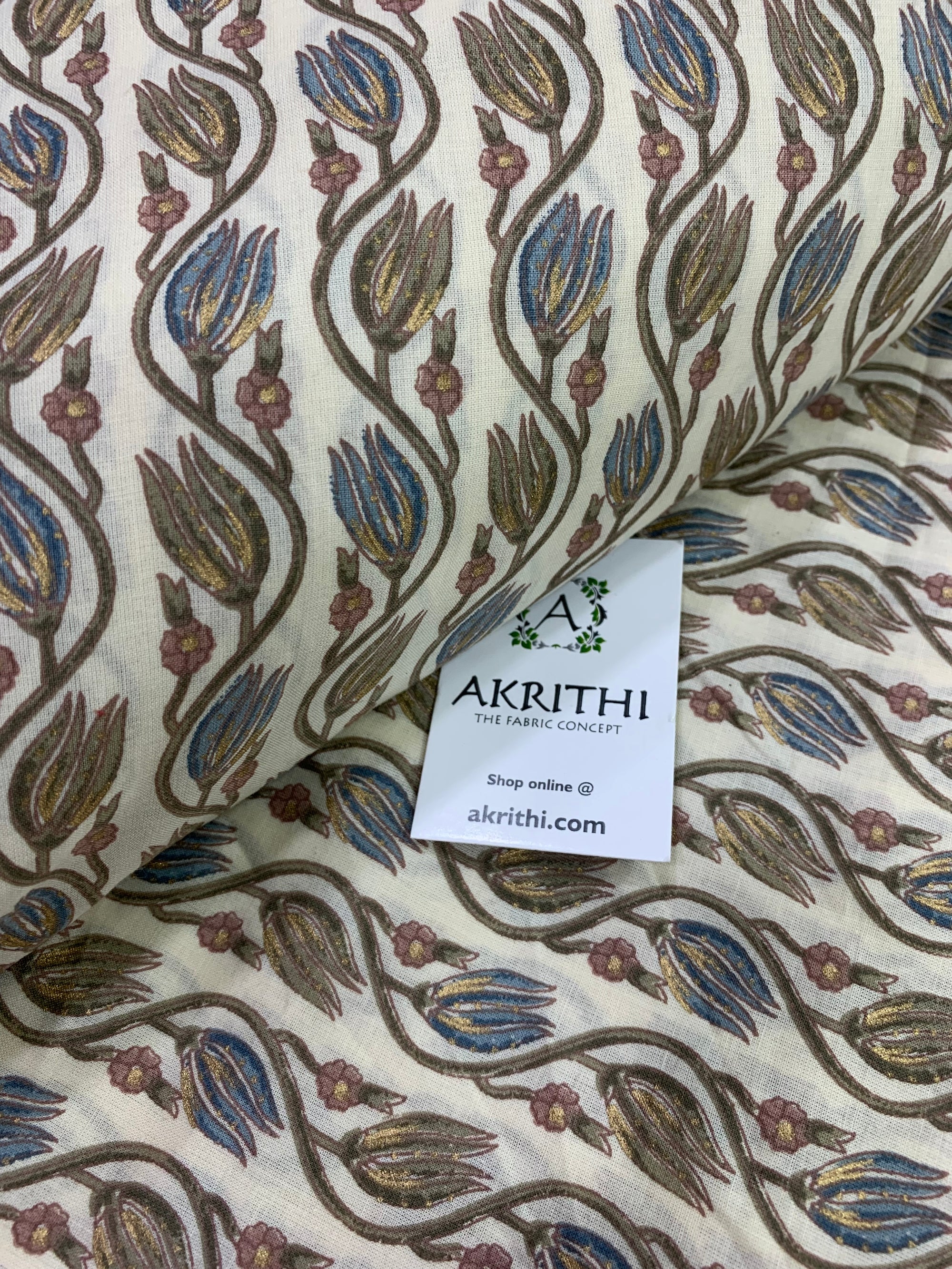 Printed pure cotton fabric