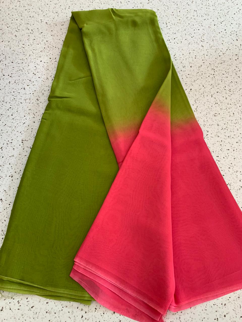 Shaded georgette saree