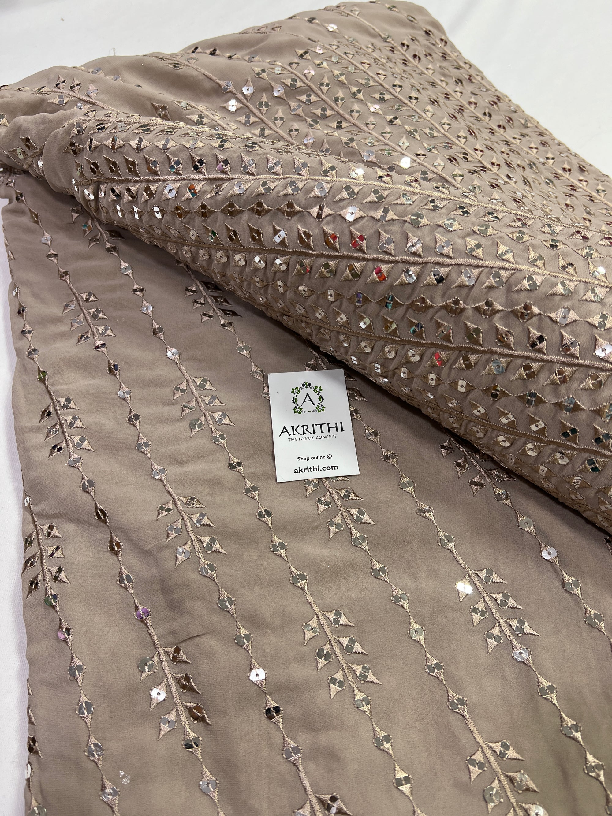Embroidery on georgette fabric