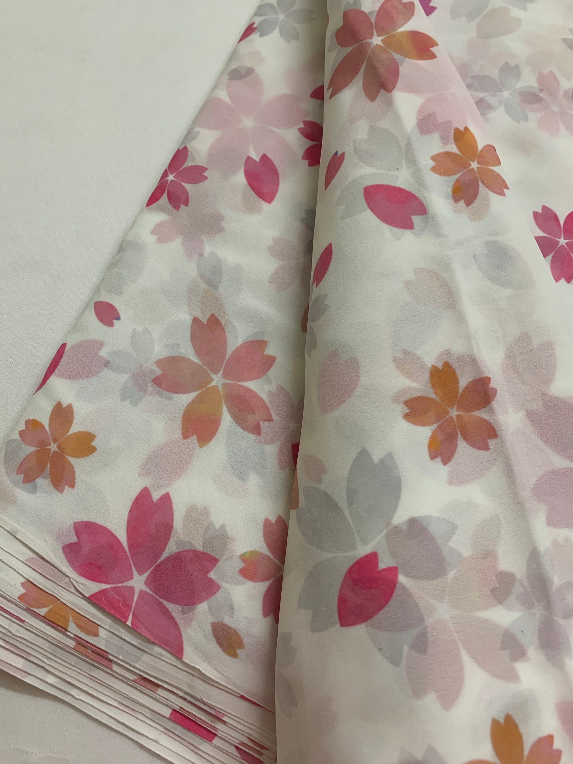 Digital floral printed georgette fabric