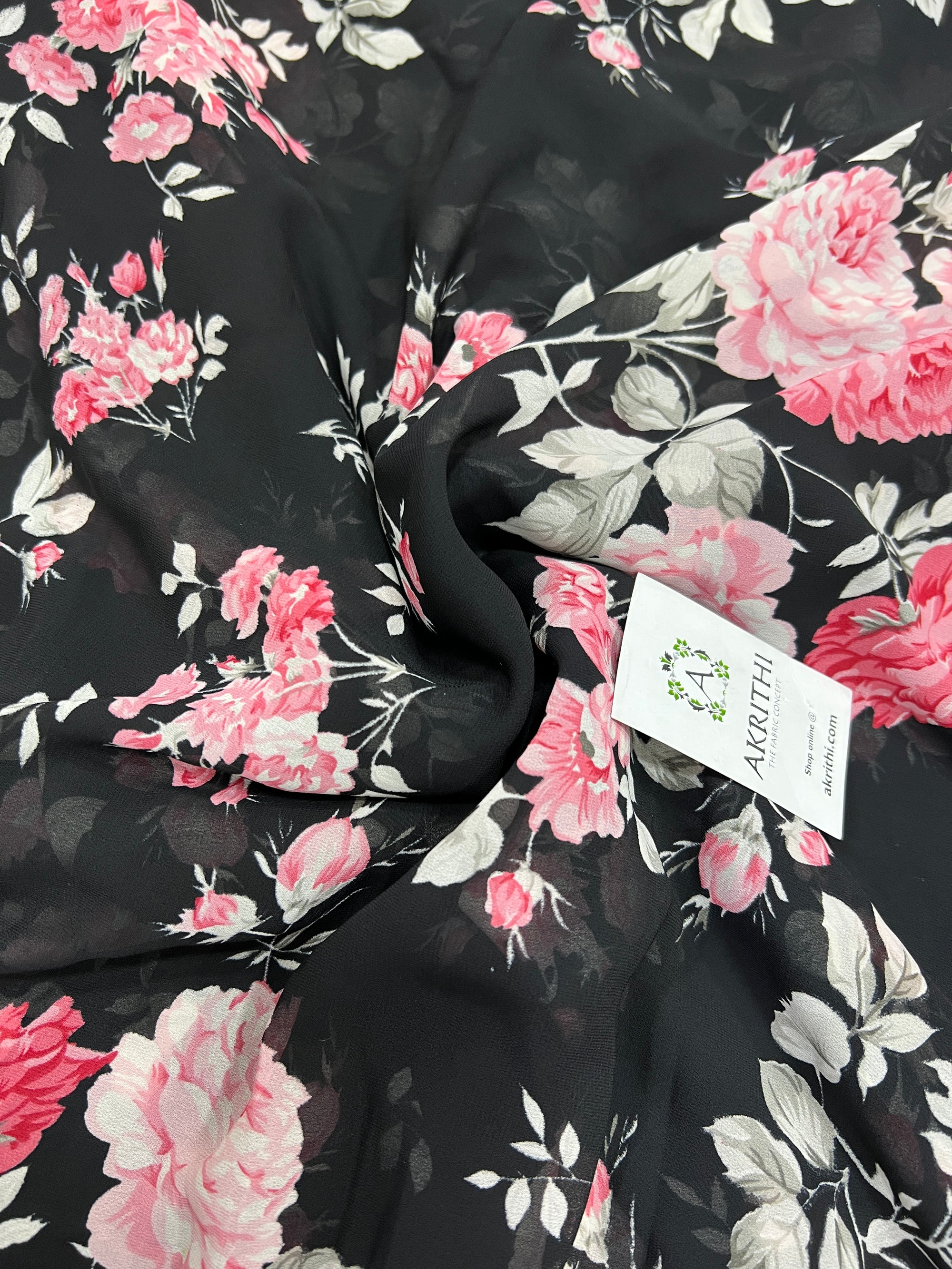 Floral printed georgette fabric