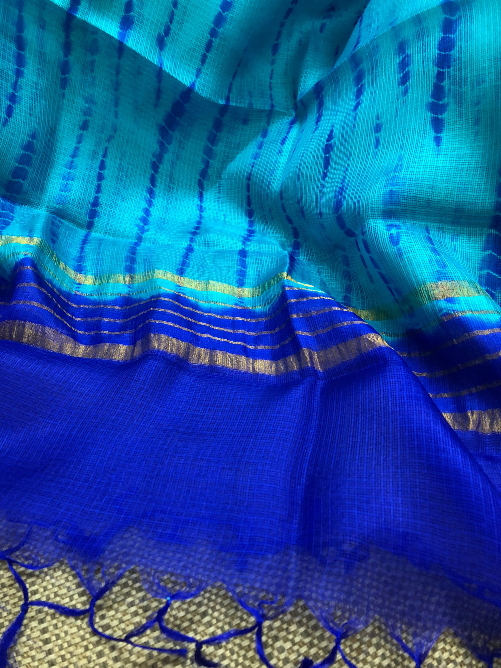 Tie and dye pure silk Kota Dupatta