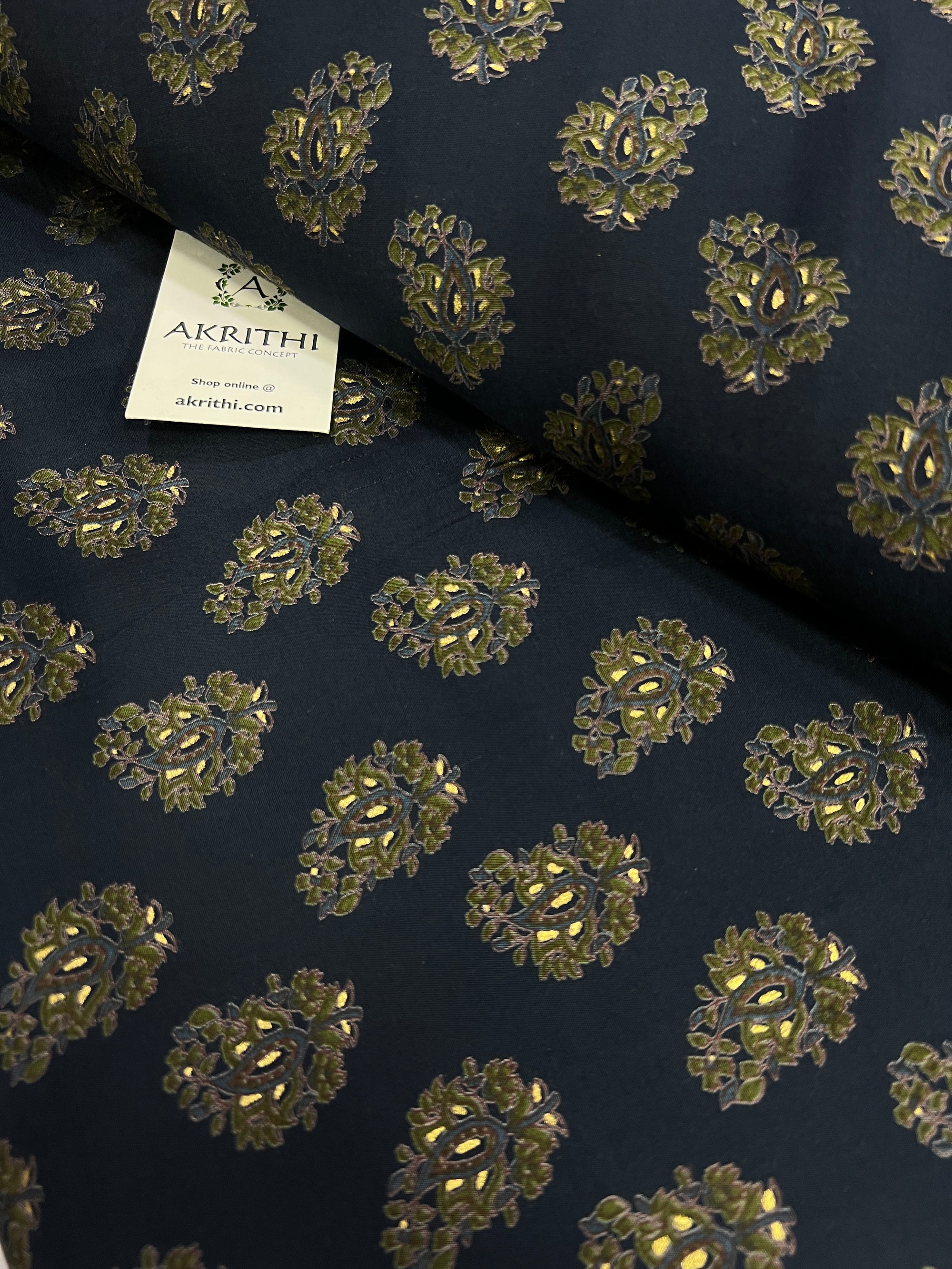 Digital printed silk fabric