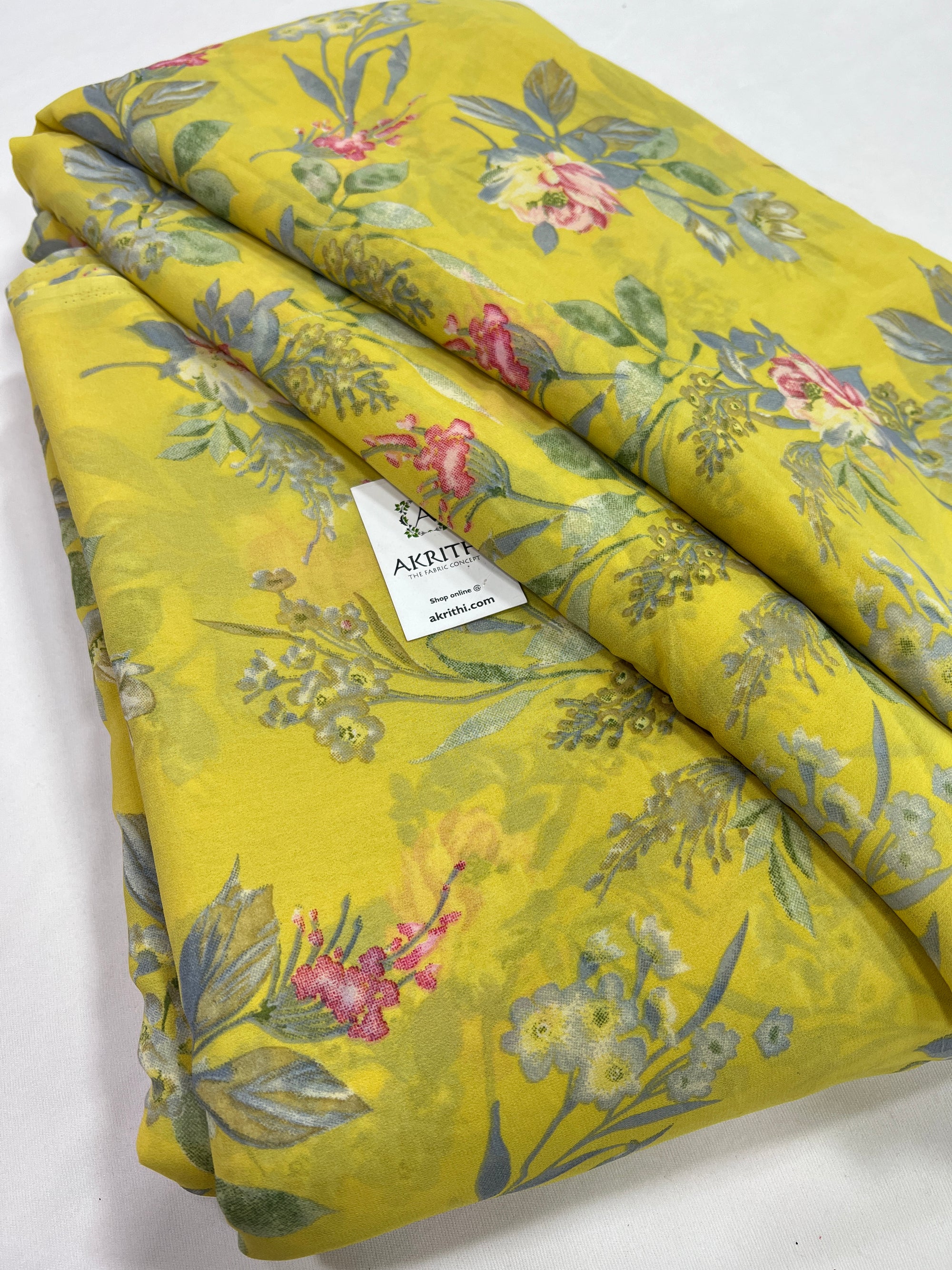 Floral printed georgette fabric 56 inches width