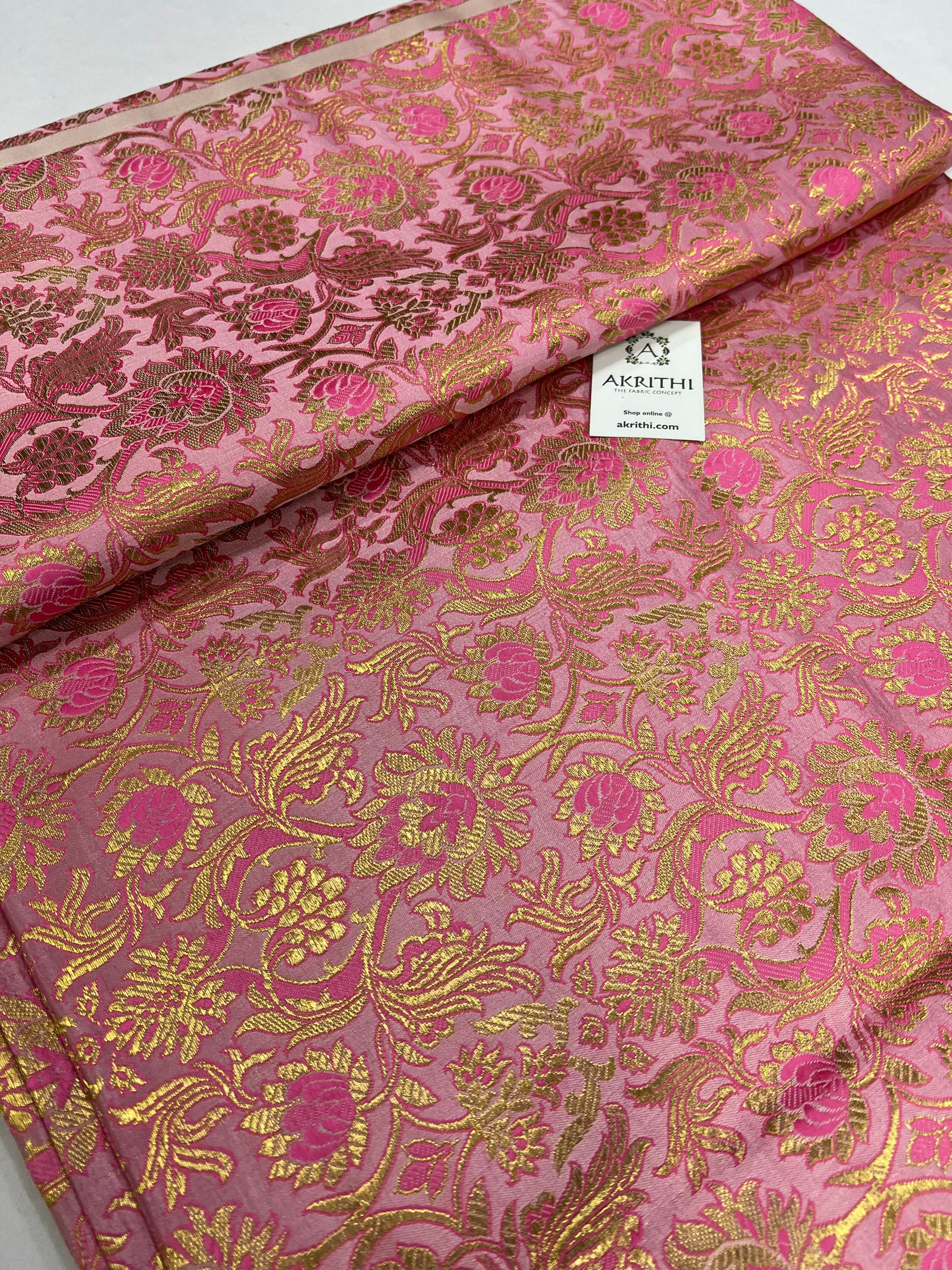 Handloom Banarasi brocade fabric
