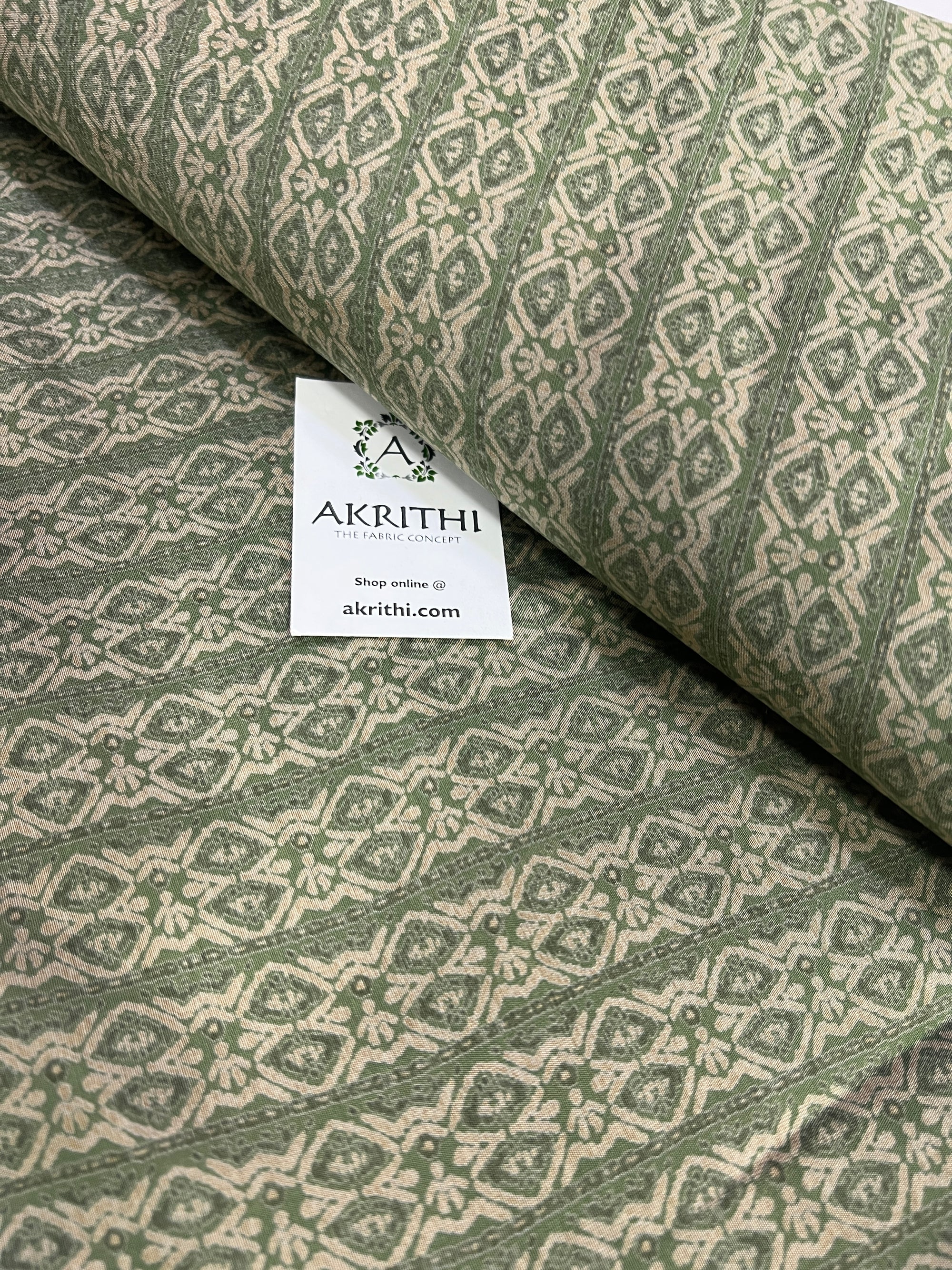 Digital printed silk fabric