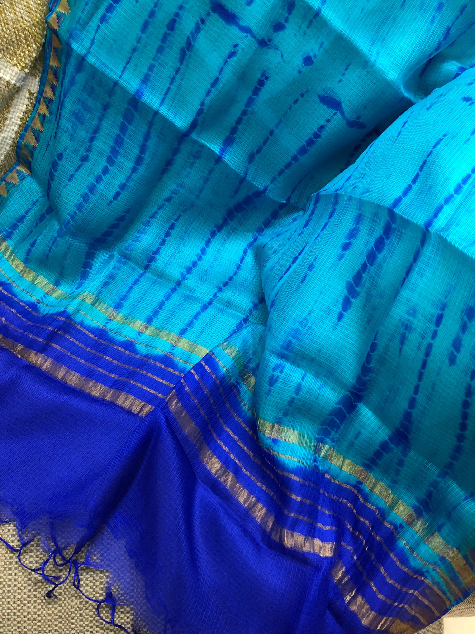 Tie and dye pure silk Kota Dupatta