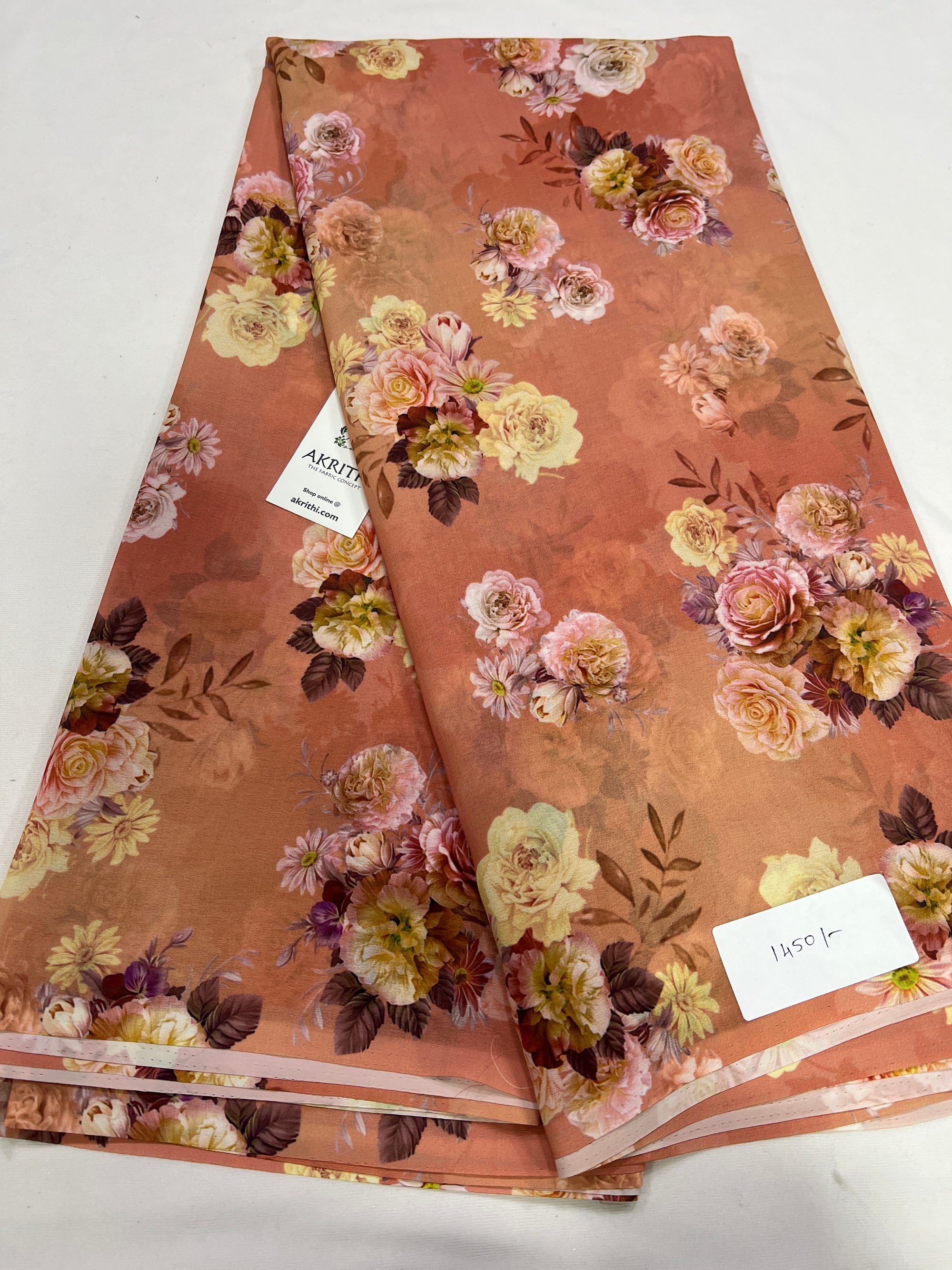 Digital printed georgette saree