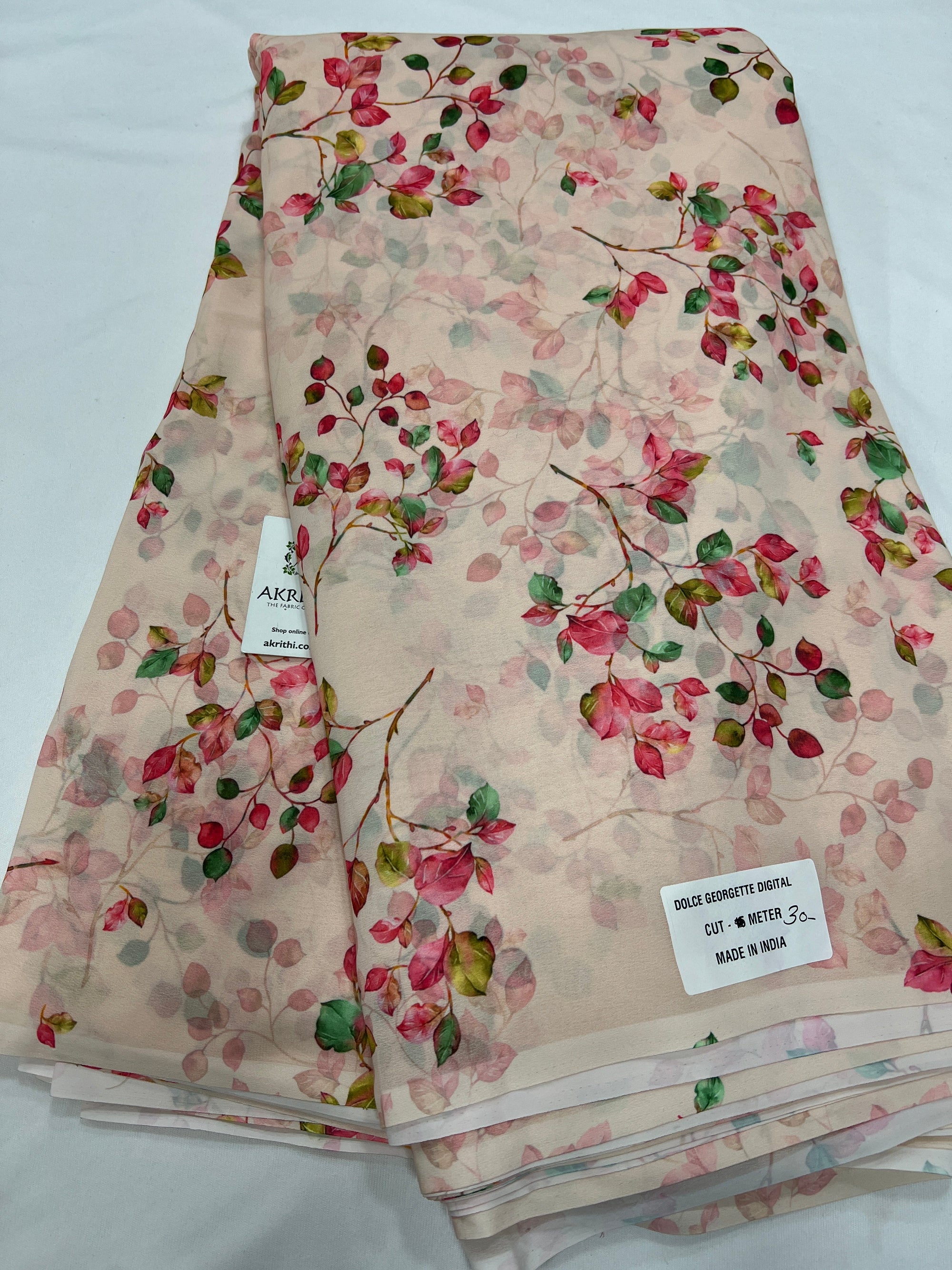 Digital floral printed georgette fabric