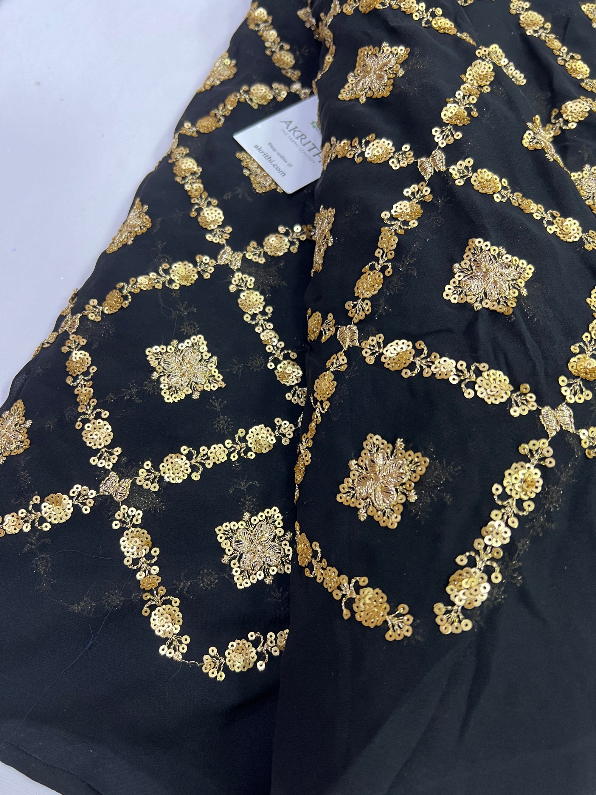 Embroidery on georgette fabric