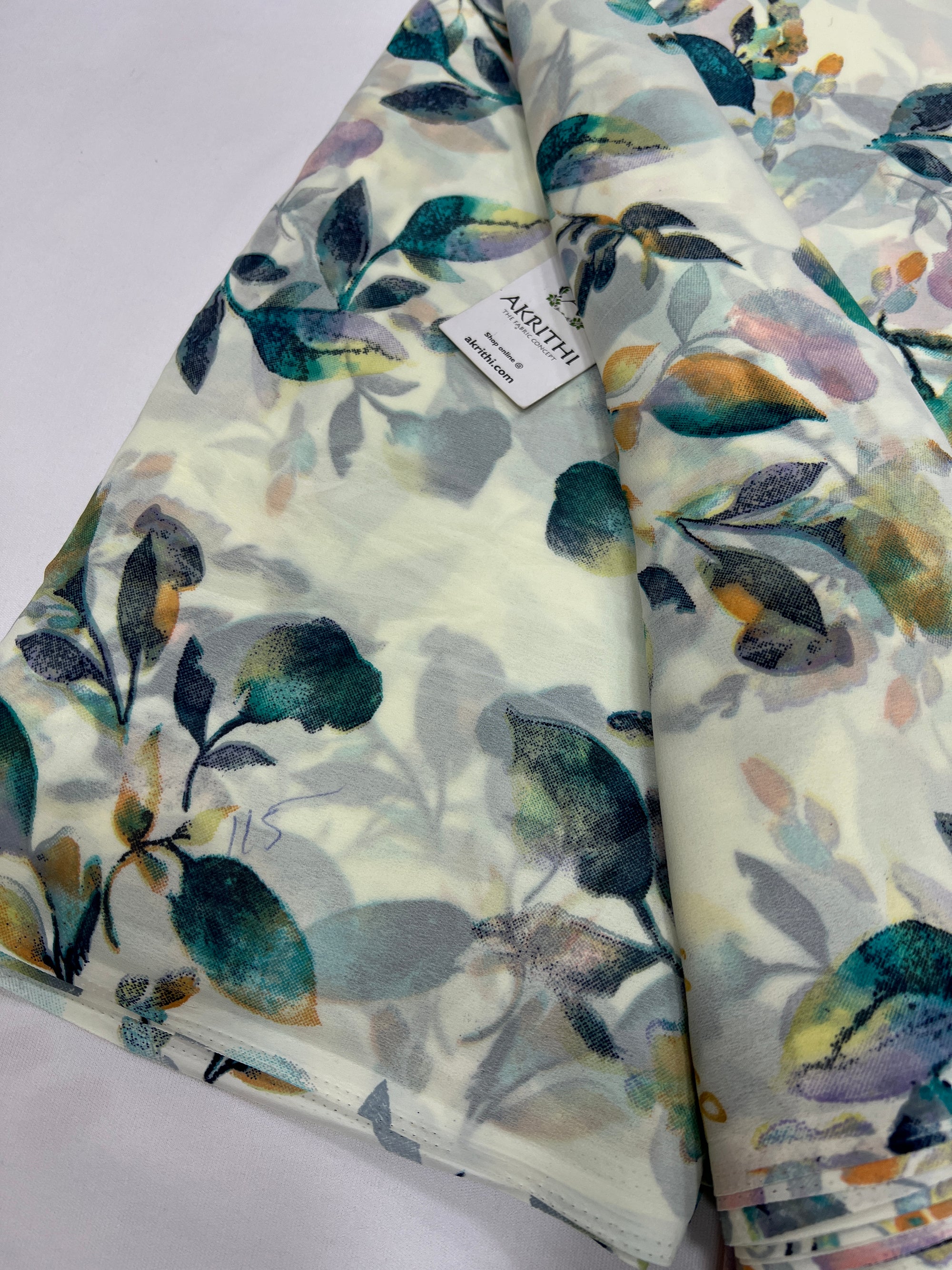 Floral printed georgette fabric