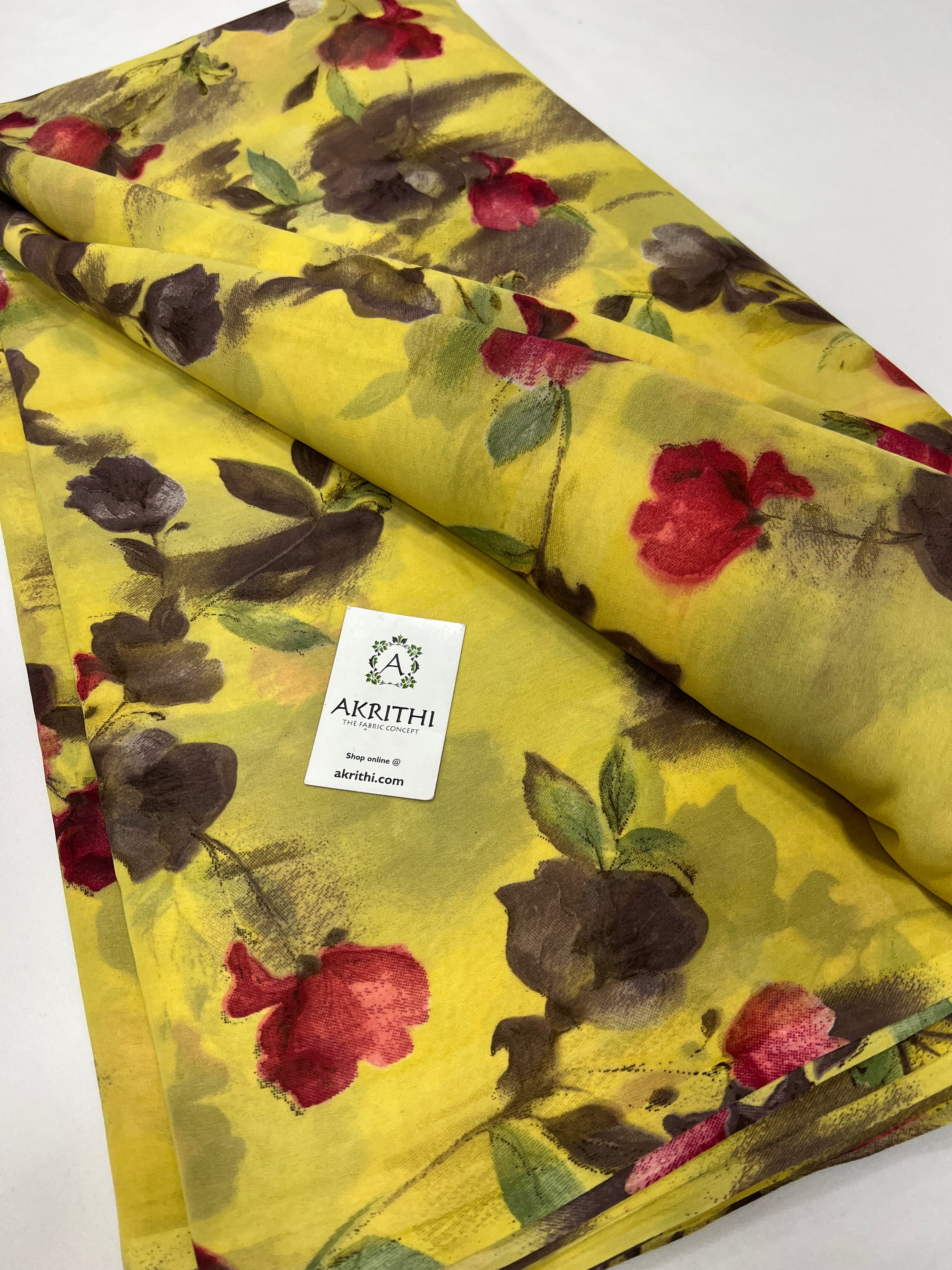 Floral printed georgette fabric