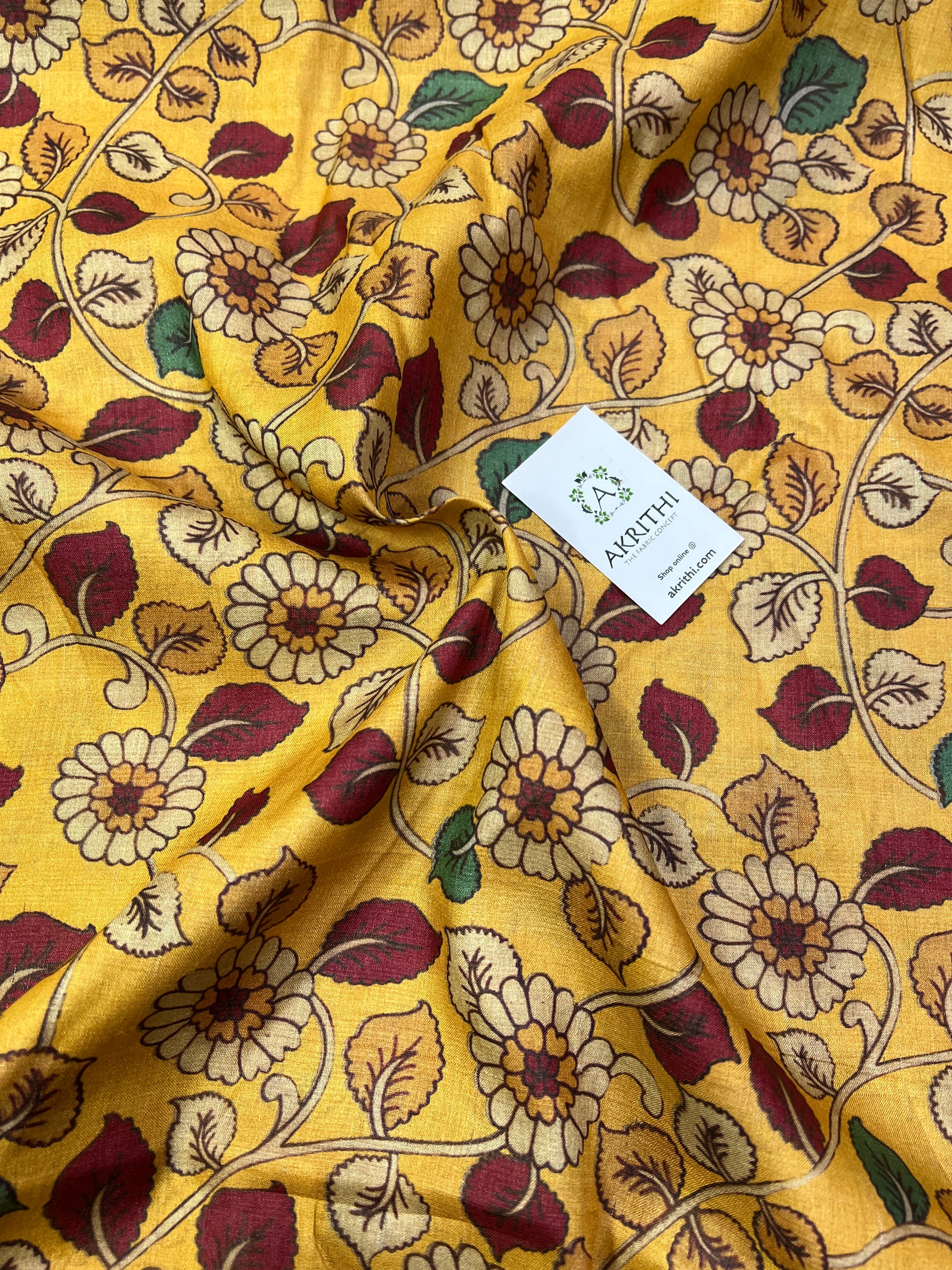 Digital Printed handloom pure tussar silk fabric