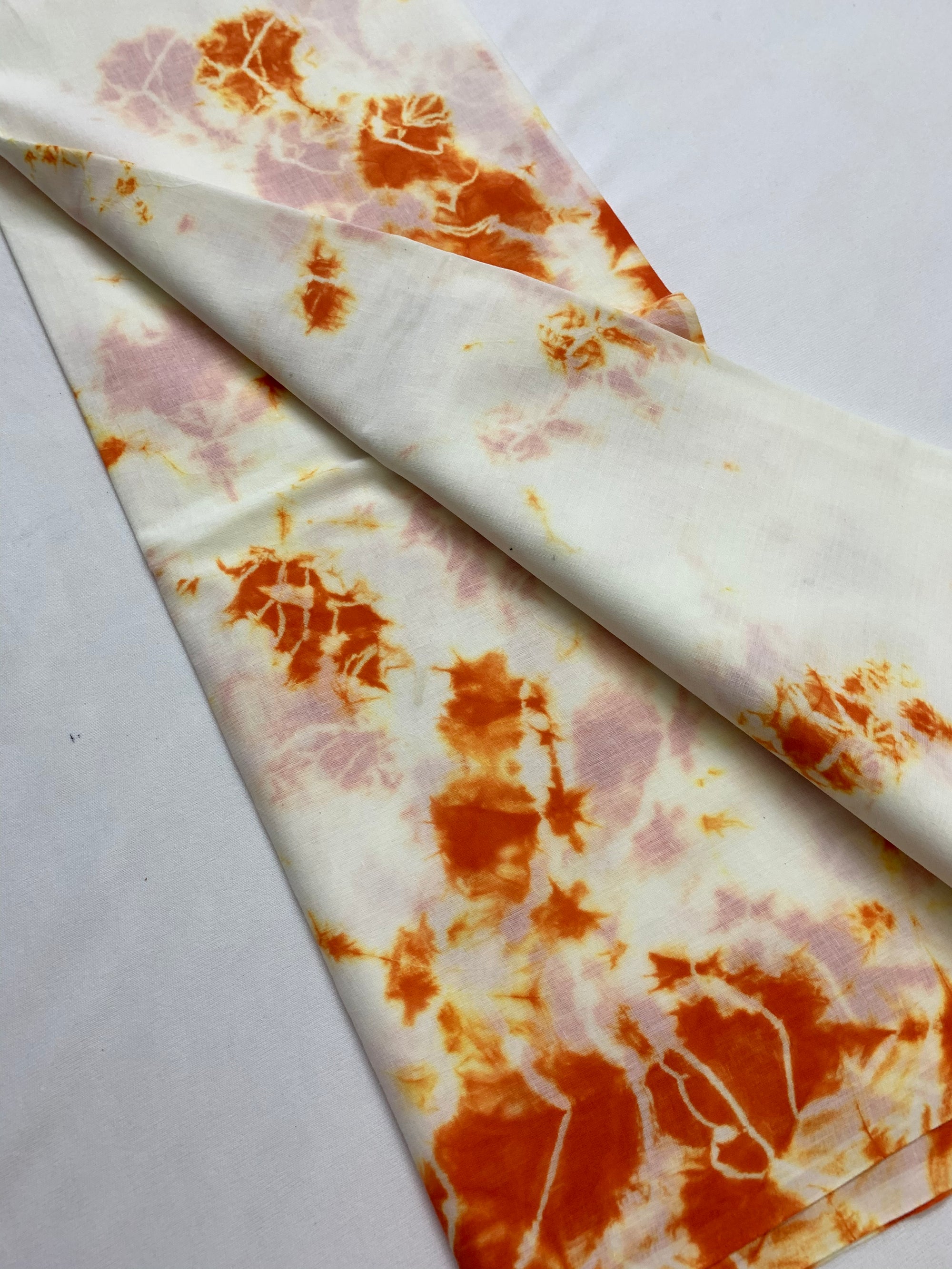 Tie and dye mul cotton fabric