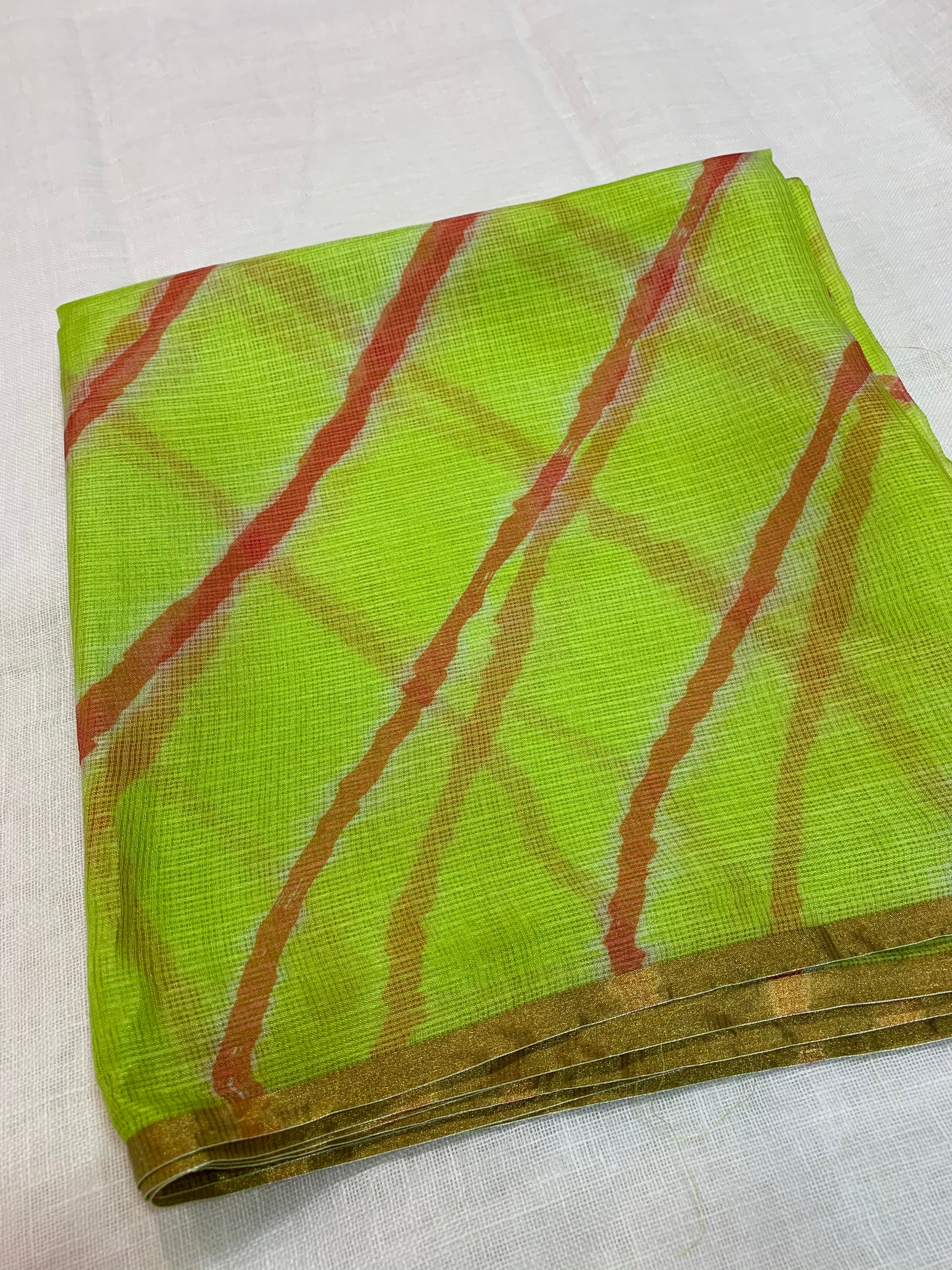 Pure silk Kota tie and dye kurta fabric