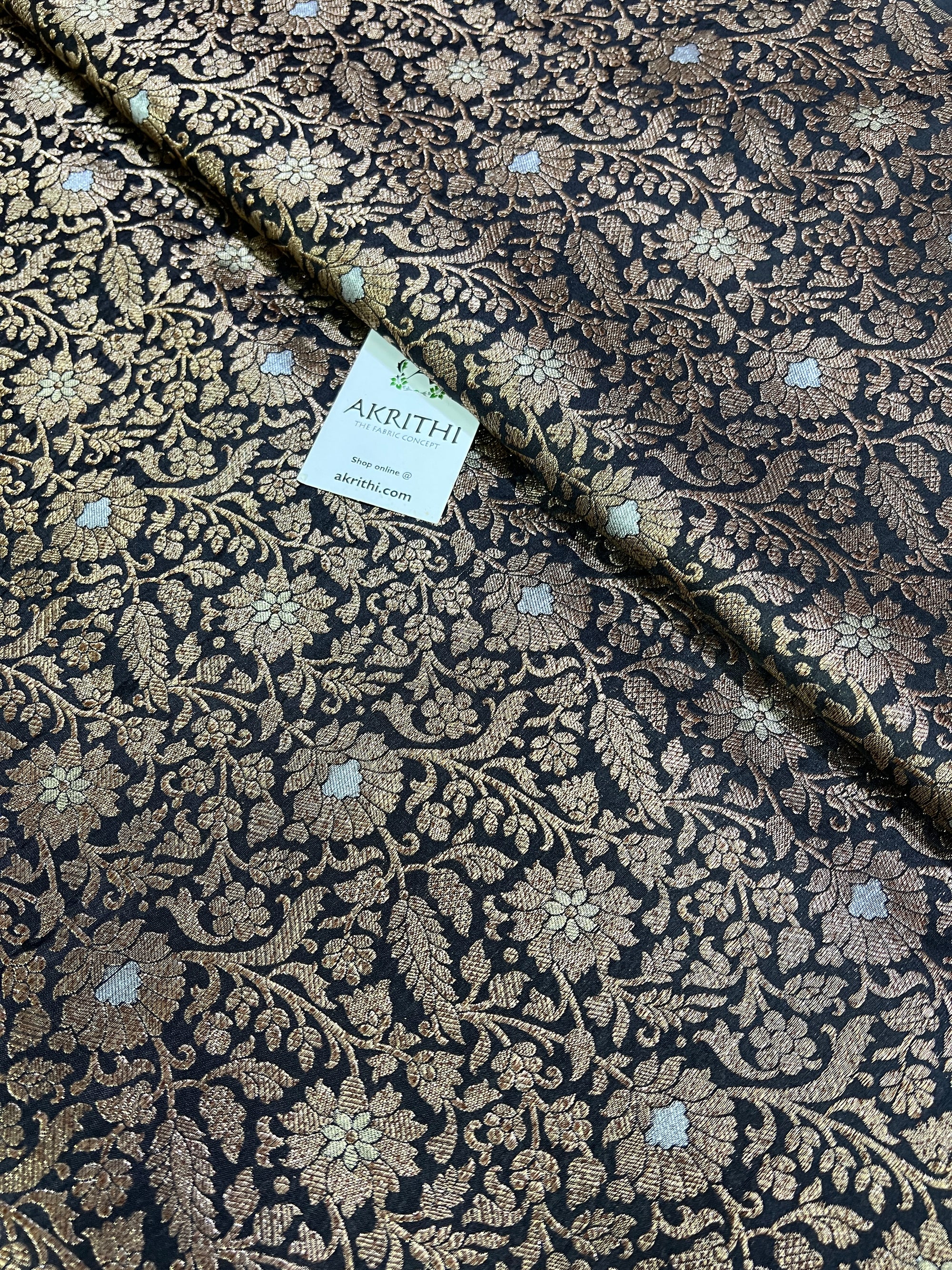 Pure silk Handloom Banarasi brocade fabric