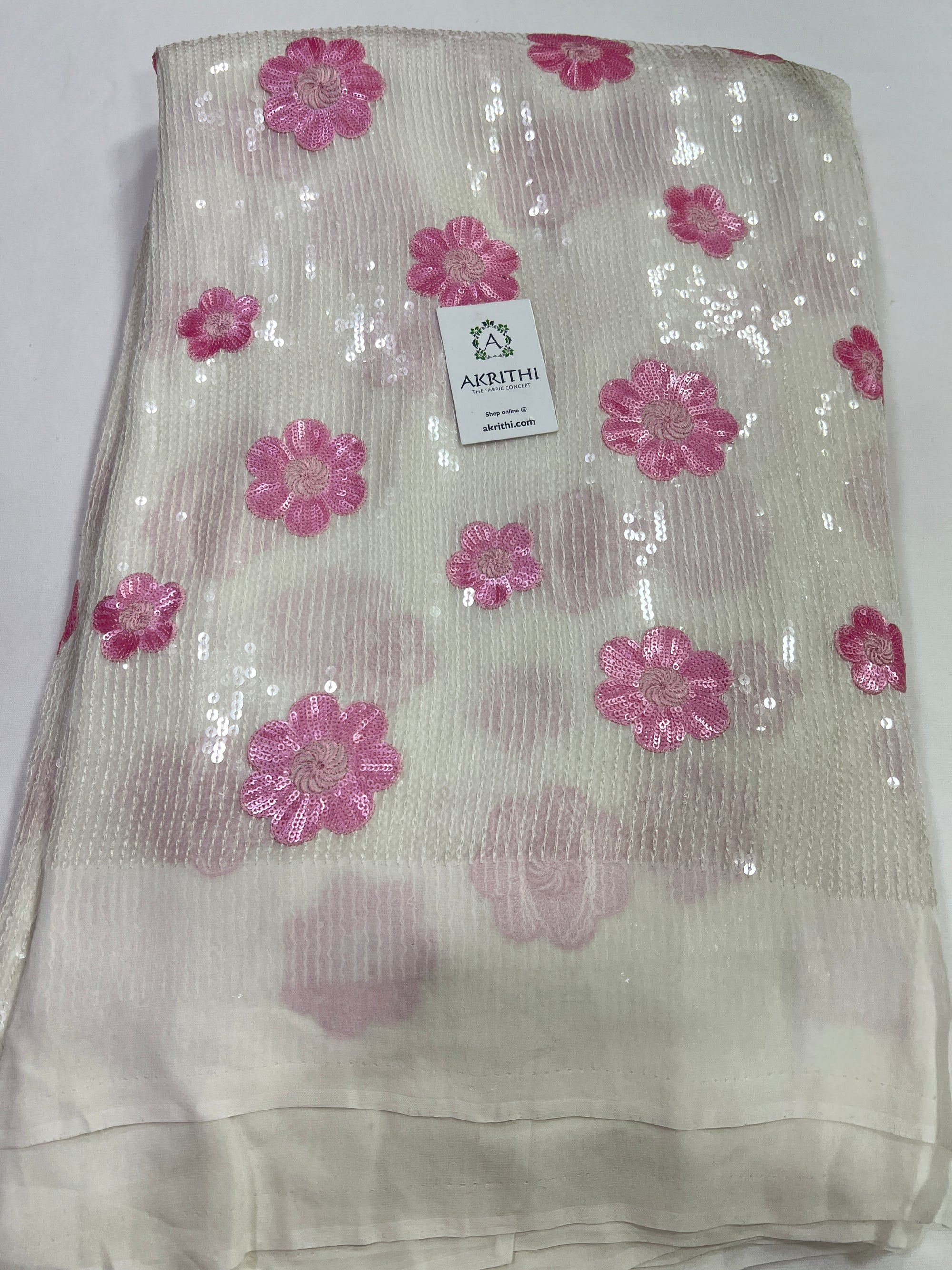 Embroidery on georgette fabric