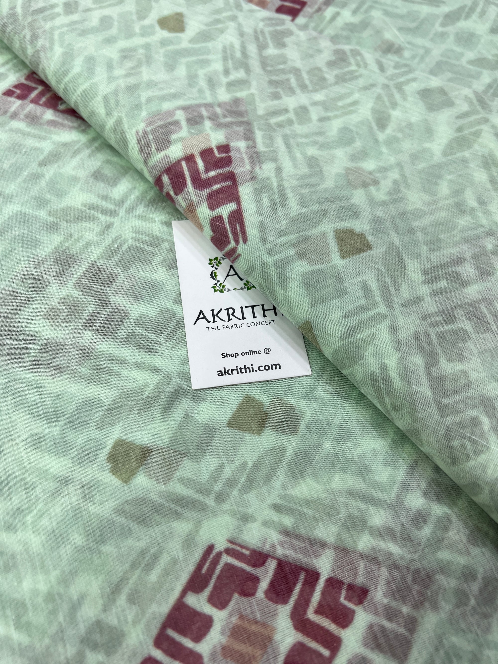 Floral Printed Pure silk cotton fabric