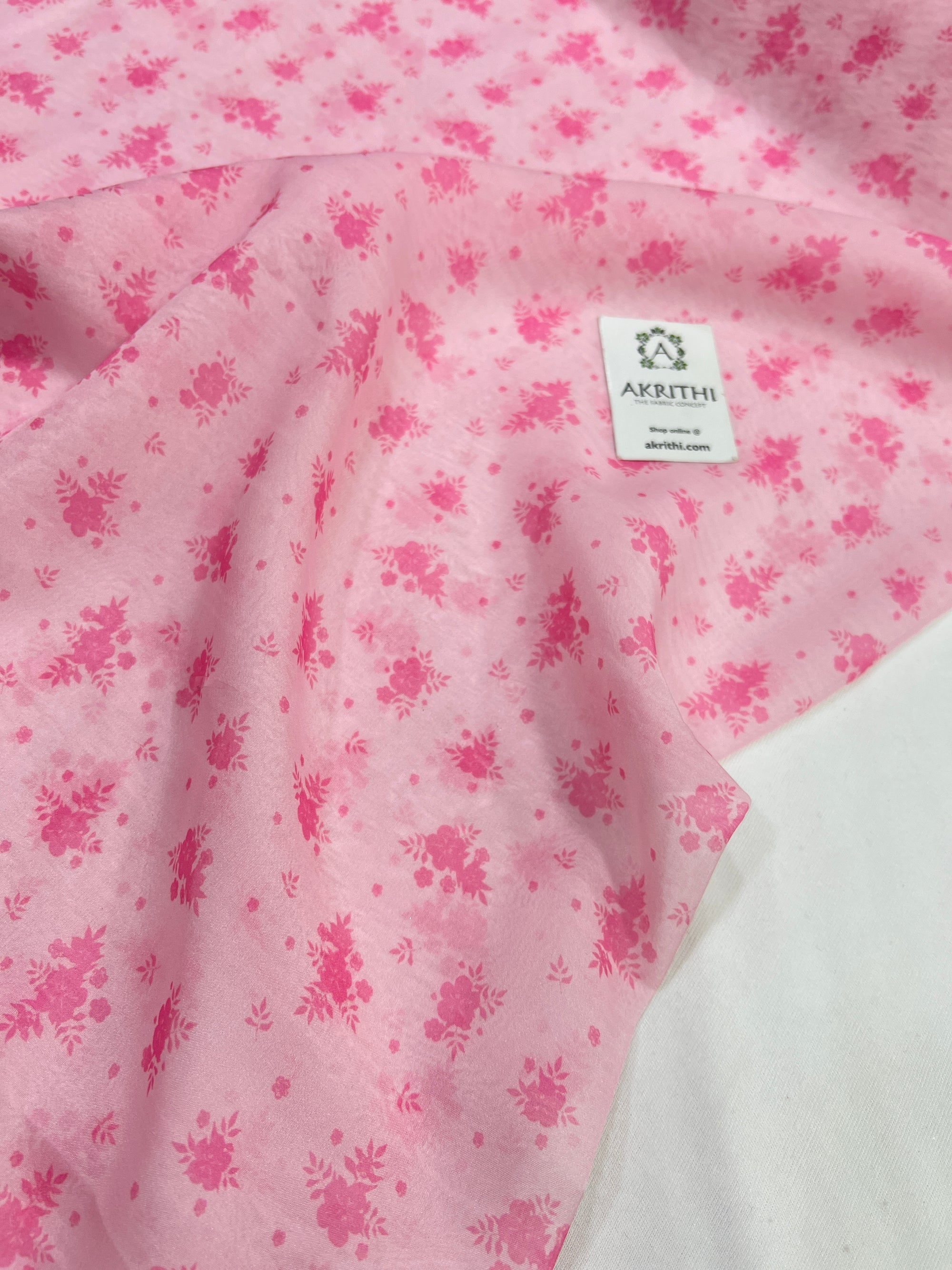 Digital floral Printed organza fabric