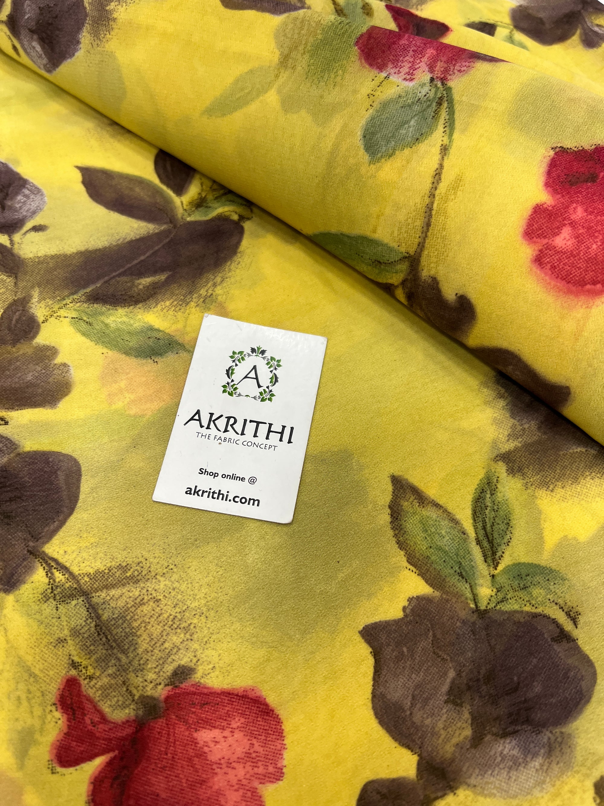 Floral printed georgette fabric