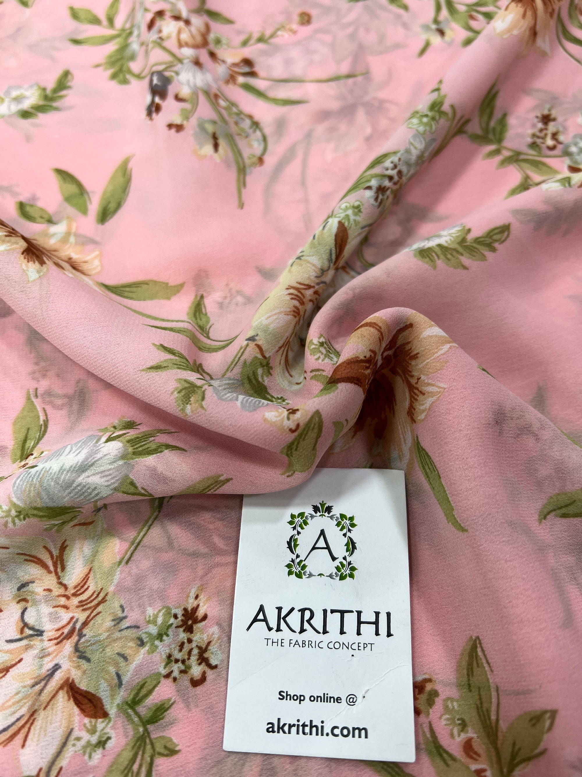 Digital floral Printed georgette fabric