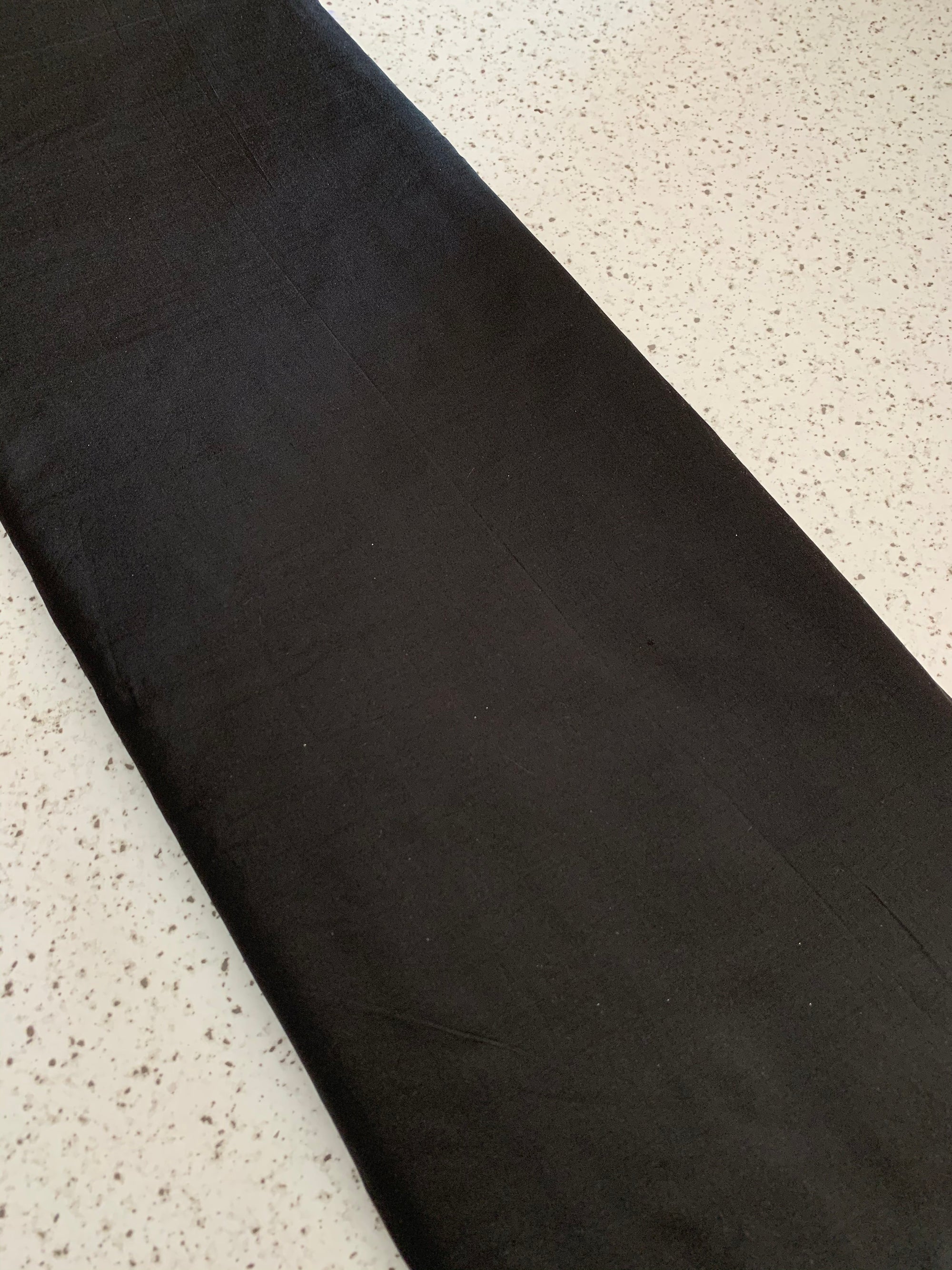PURE SILK FABRIC BLACK