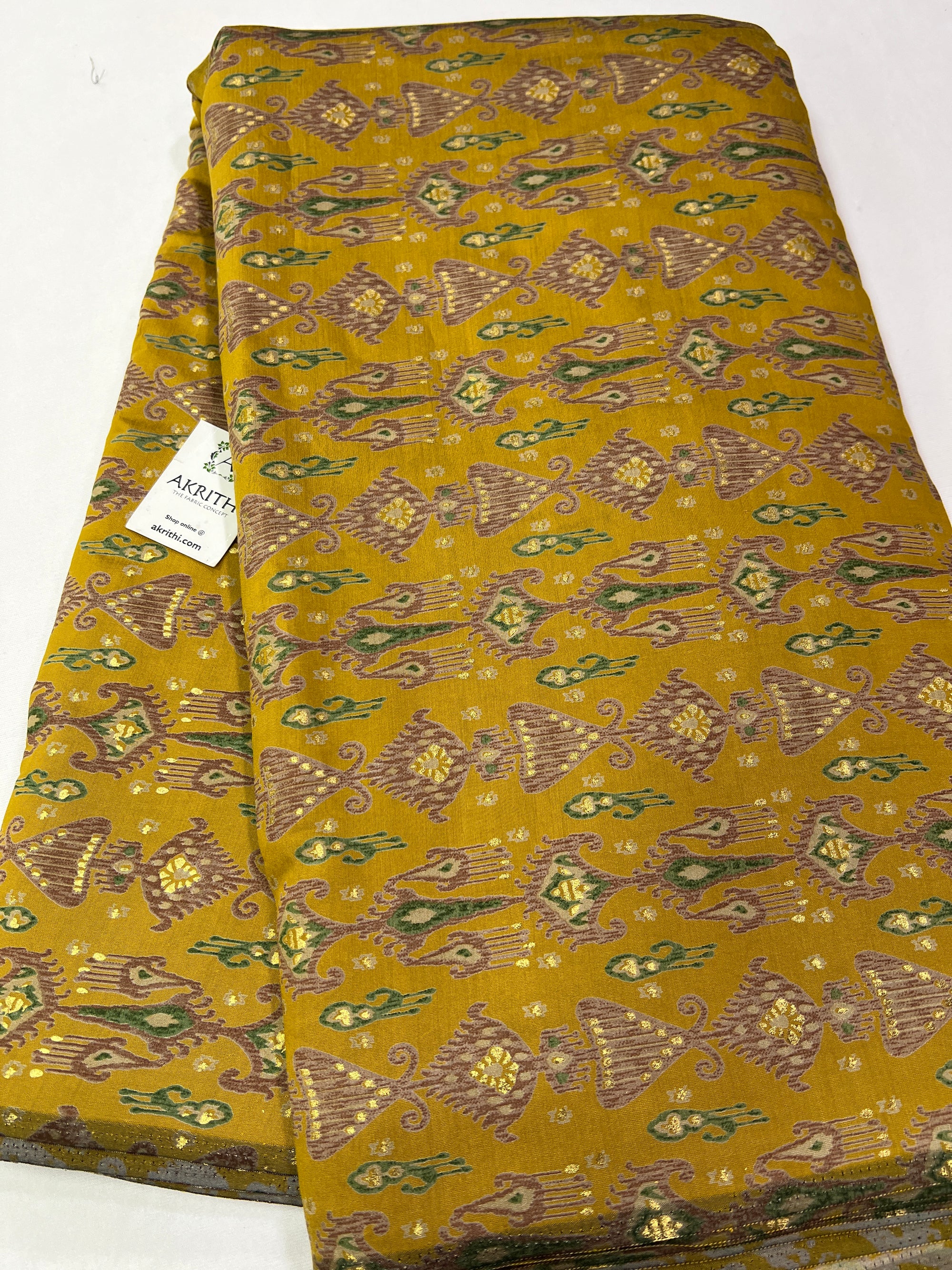 Digital printed eri silk fabric with foil