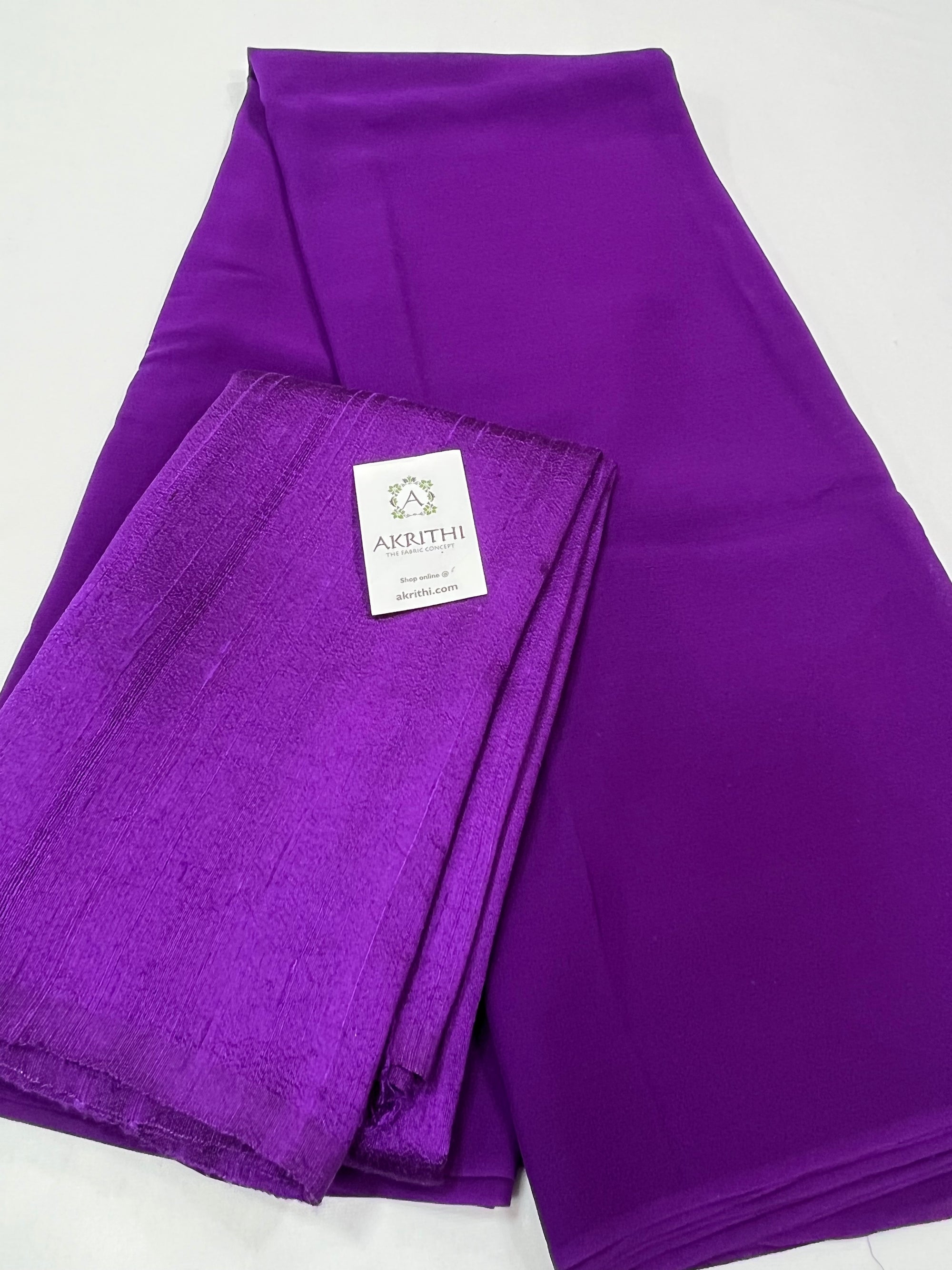 Pure silk crepe saree
