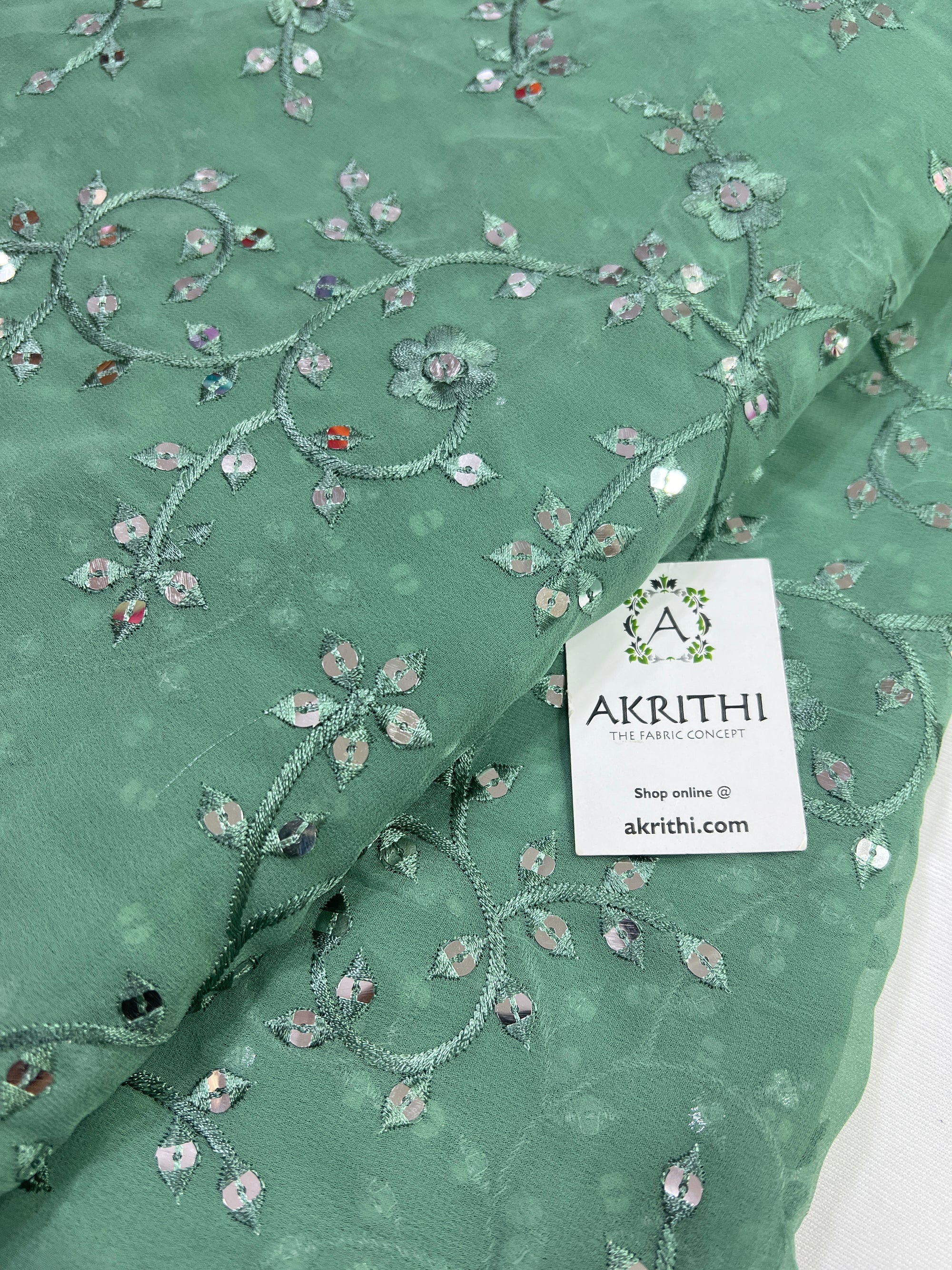 Embroidery on Georgette fabric