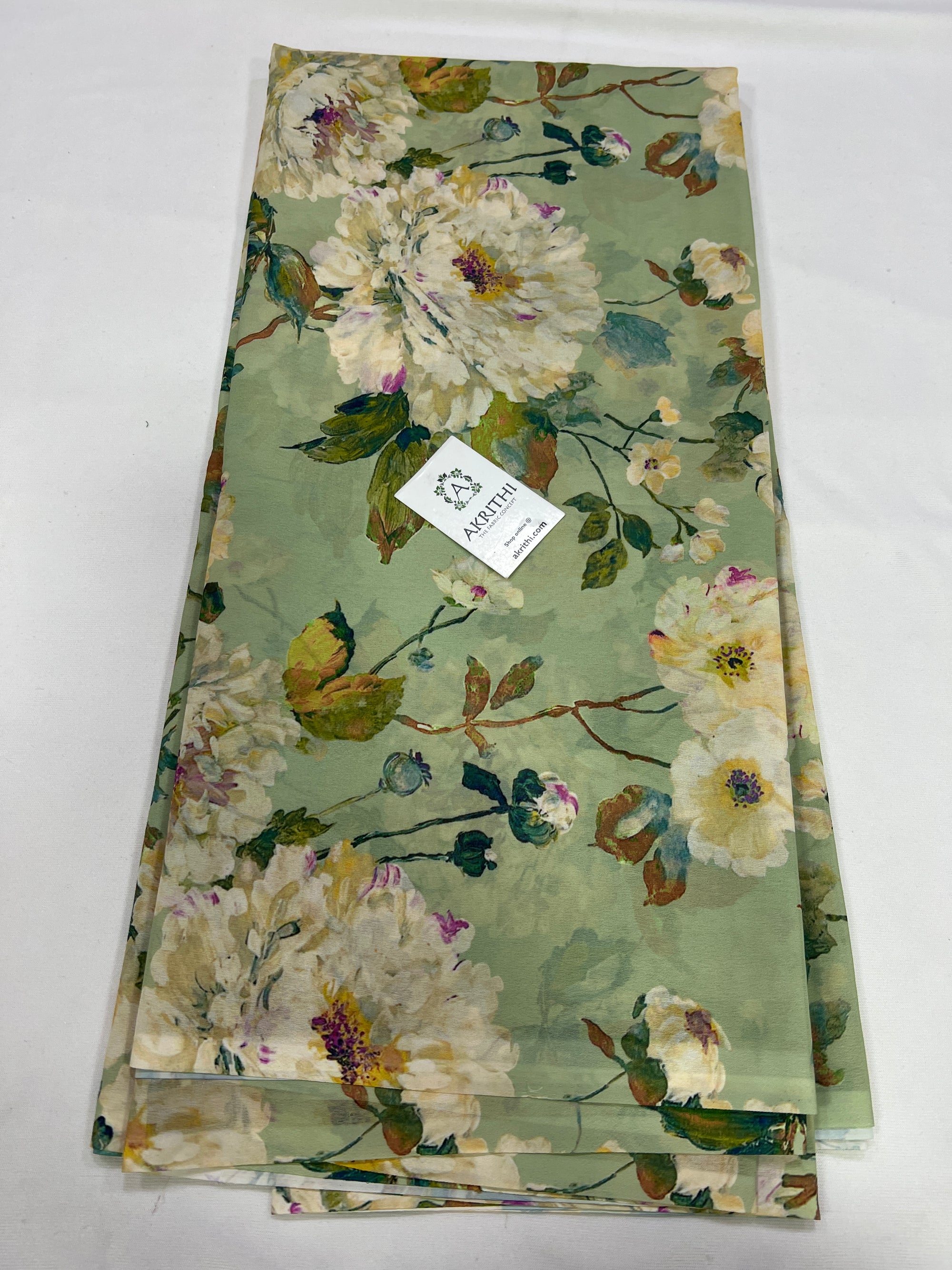 Digital floral printed georgette fabric