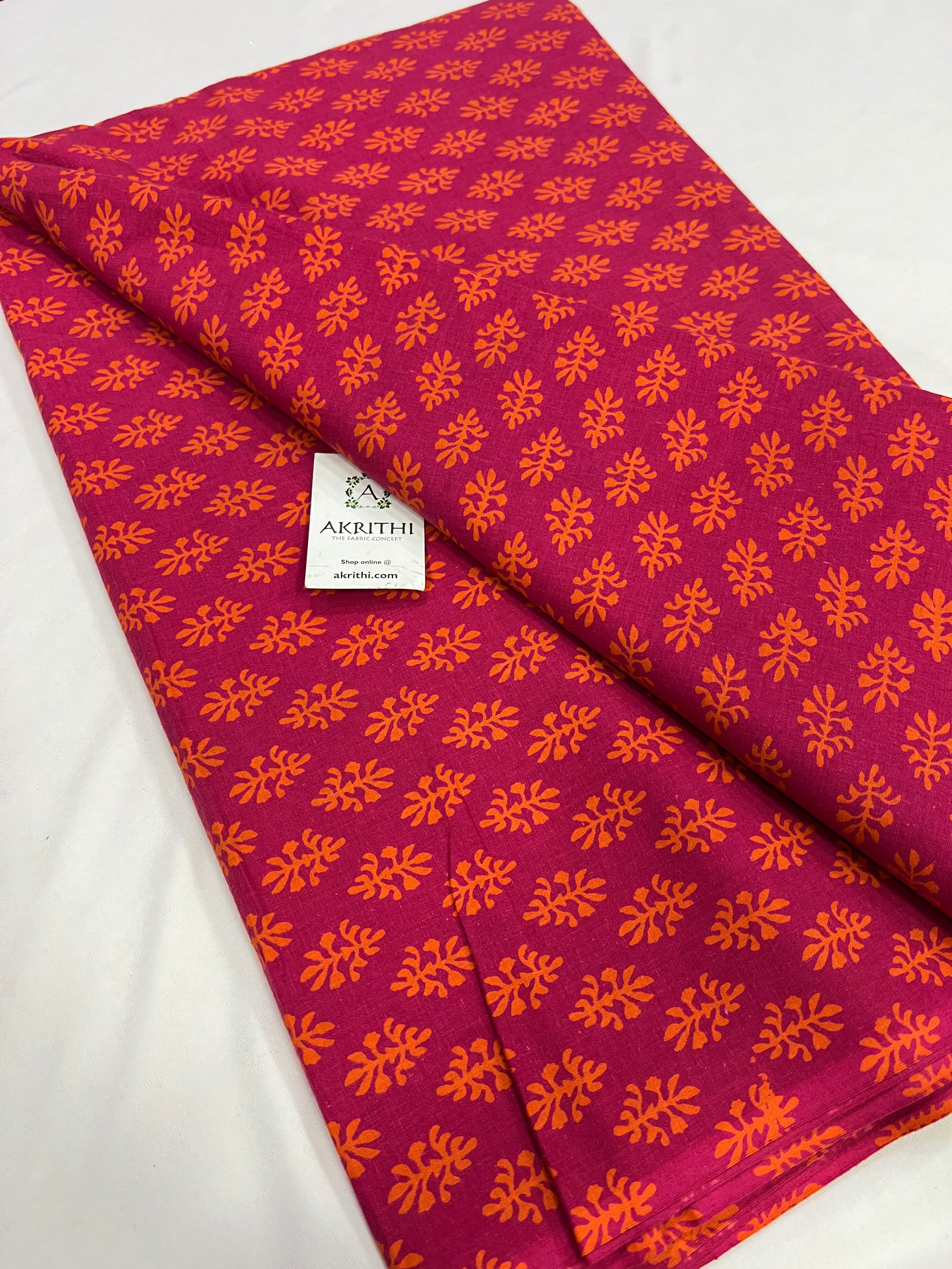 Printed pure cotton fabric