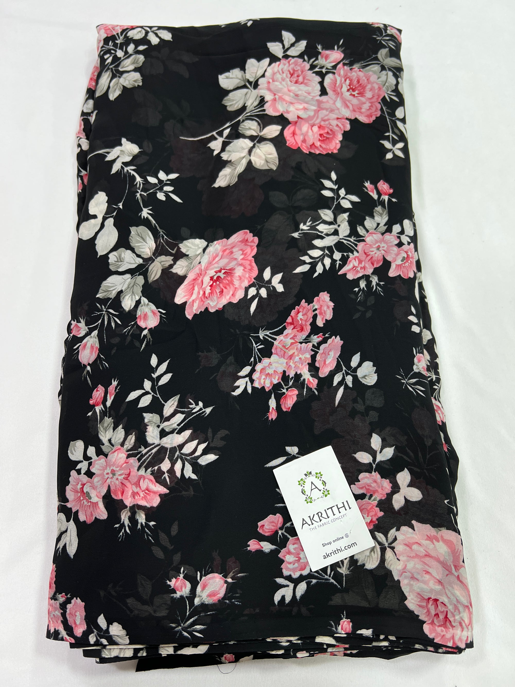 Floral printed georgette fabric