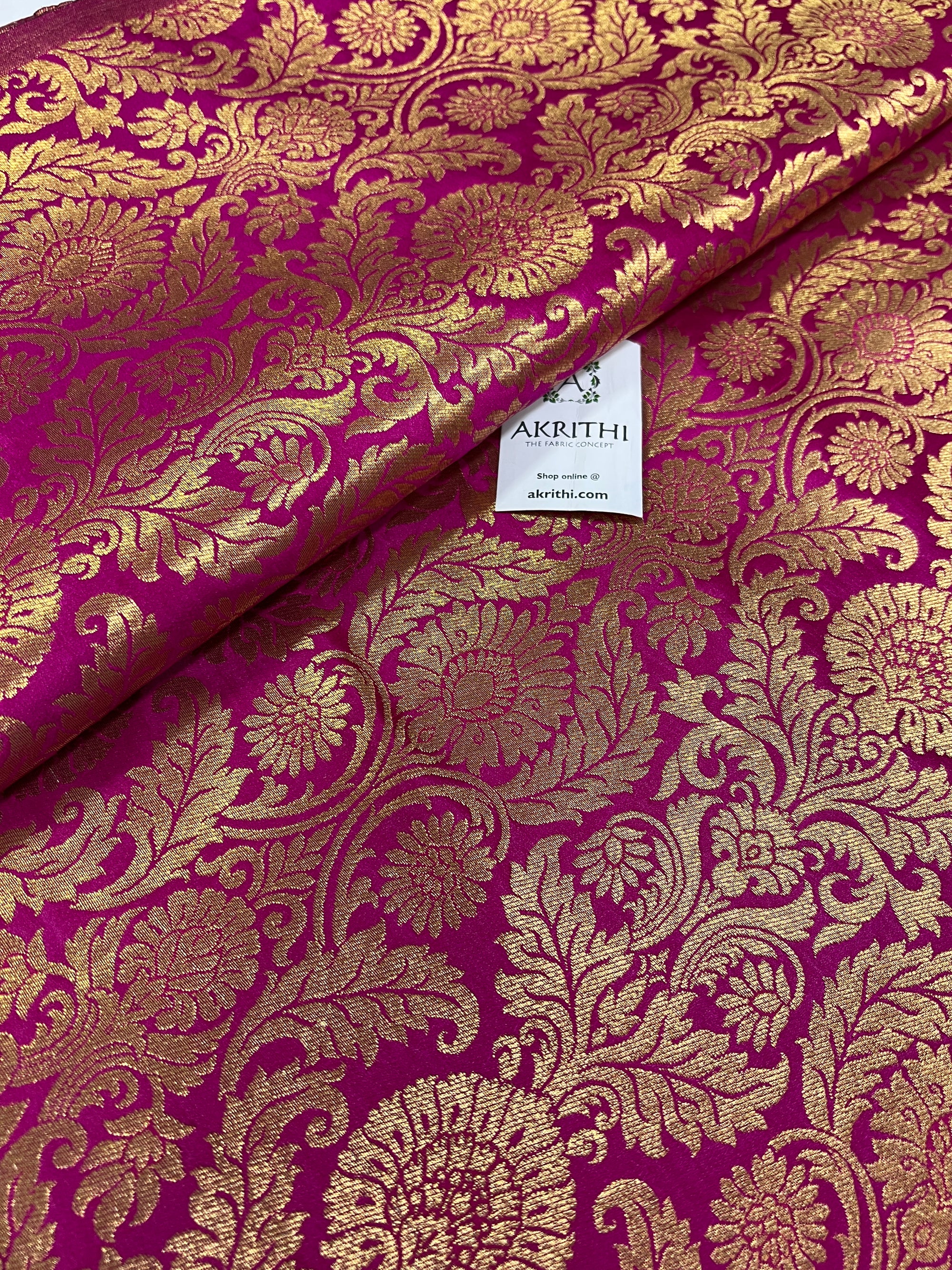 Handloom Banarasi brocade fabric