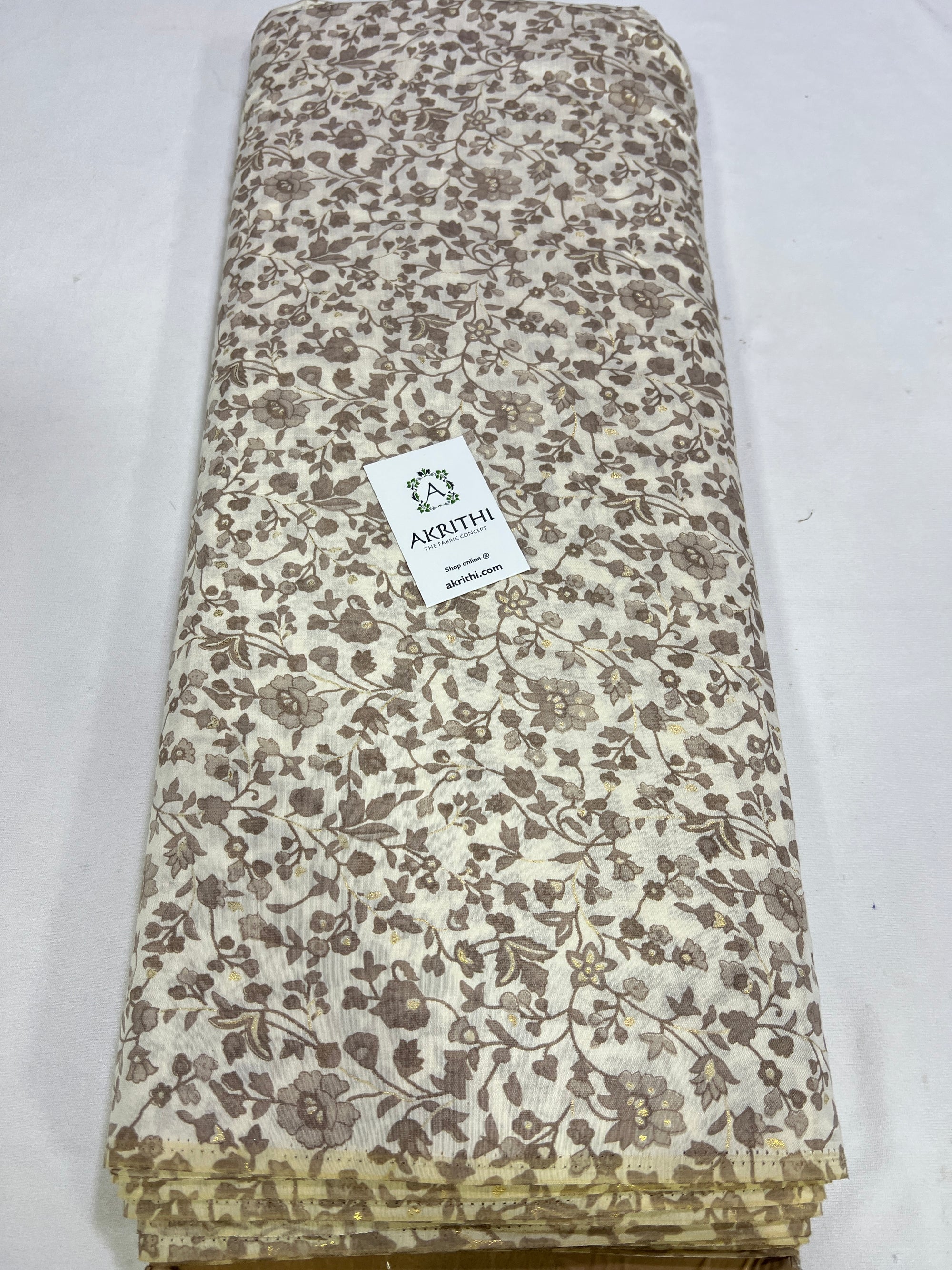 Printed silk fabric
