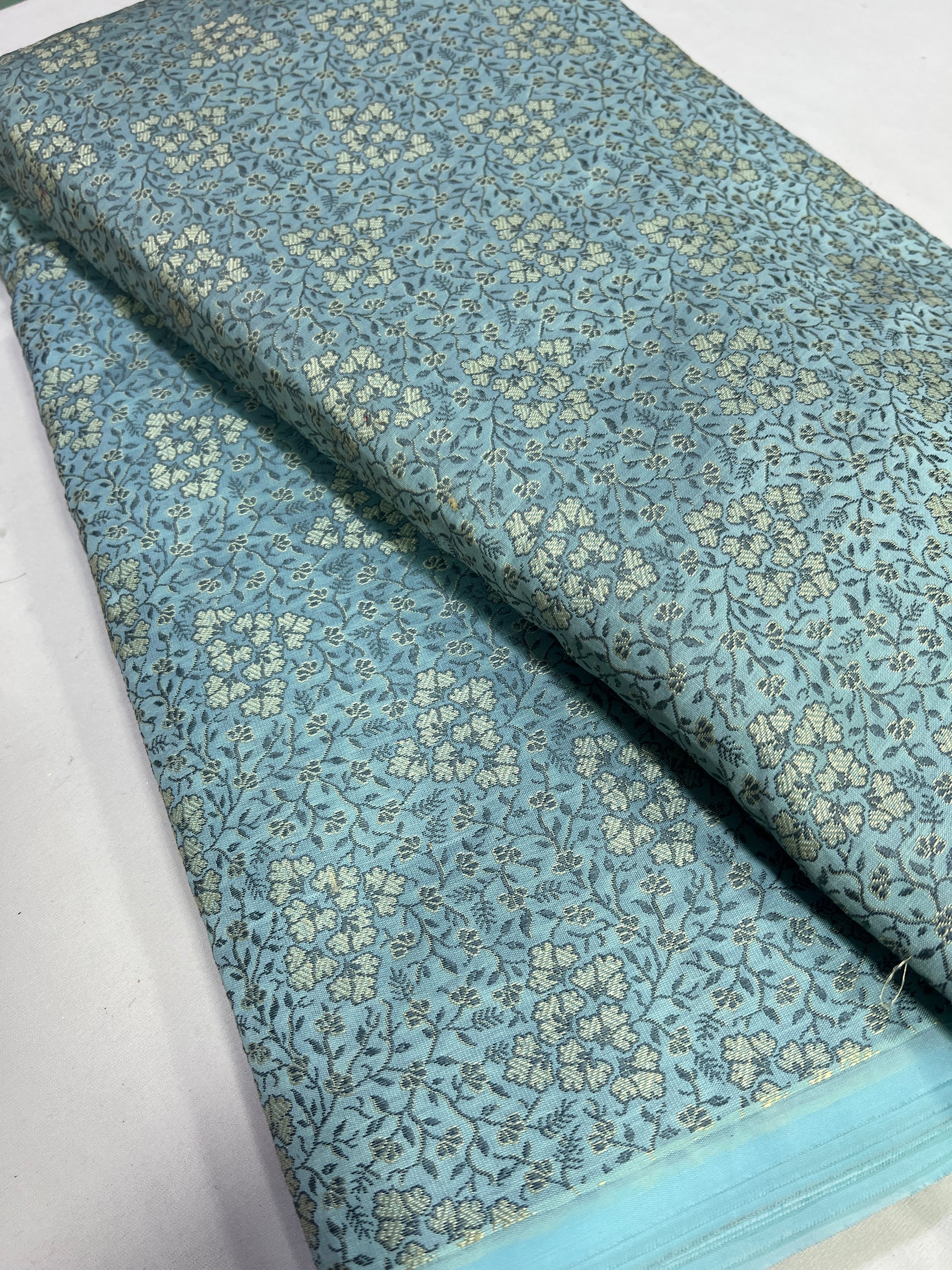 Banarasi brocade fabric without zari