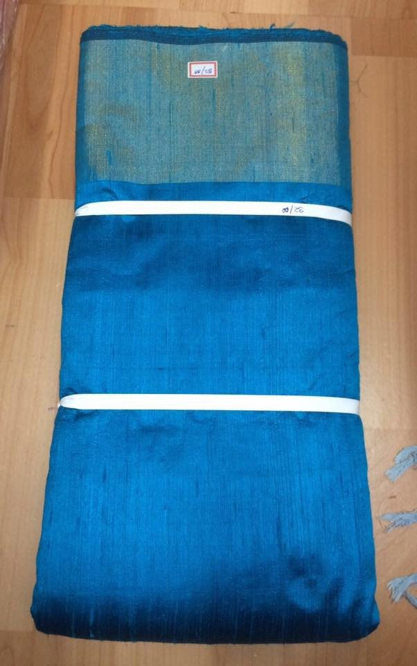 PURE RAW SILK WITH ZARI BORDER FABRIC