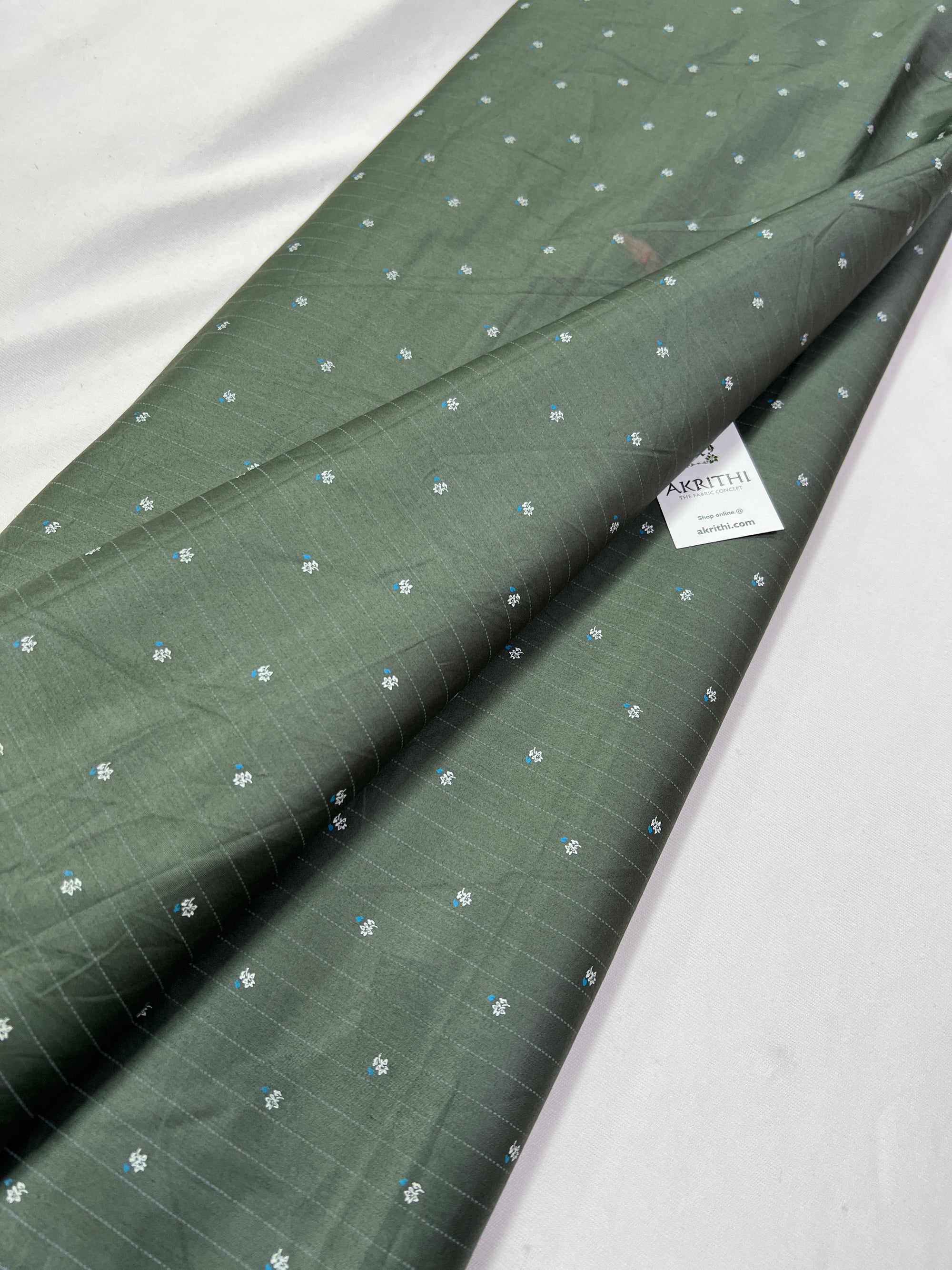 Printed pure satin cotton fabric