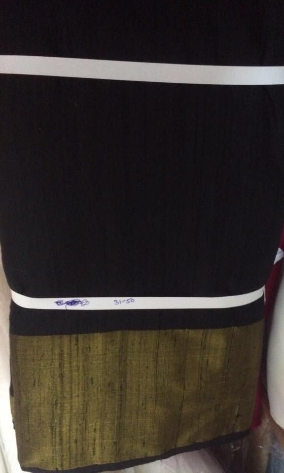 PURE RAW SILK WITH ZARI BORDER FABRIC