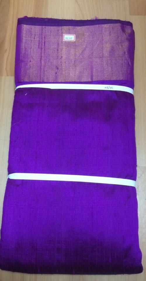 PURE RAW SILK WITH ZARI BORDER FABRIC