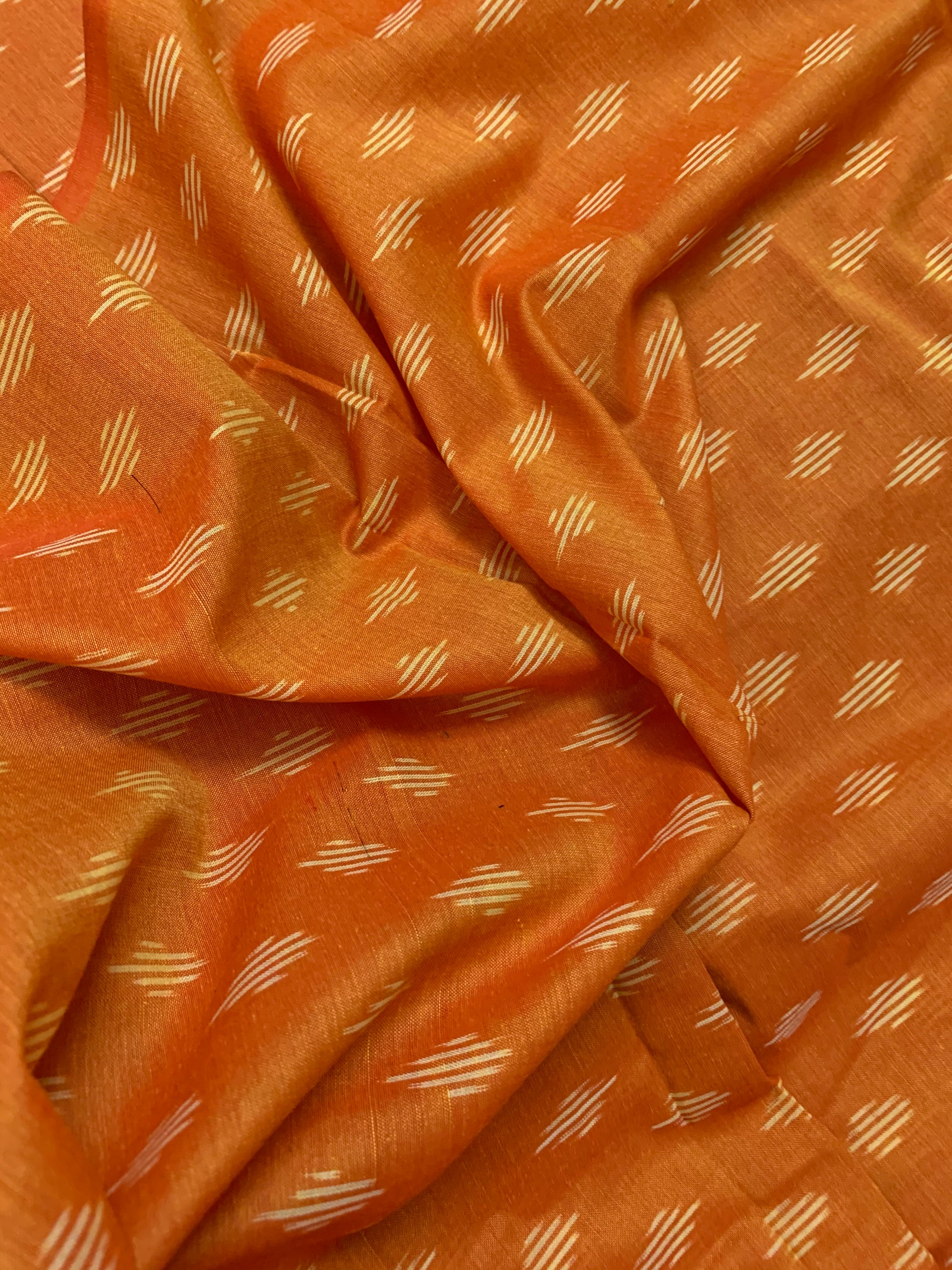Ikat mercerised cotton fabric