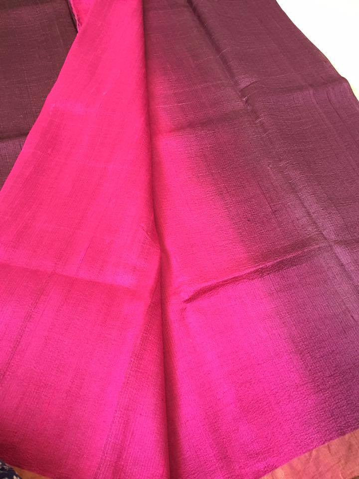 PURE RAW SILK SAREE WITH ZARI BORDER