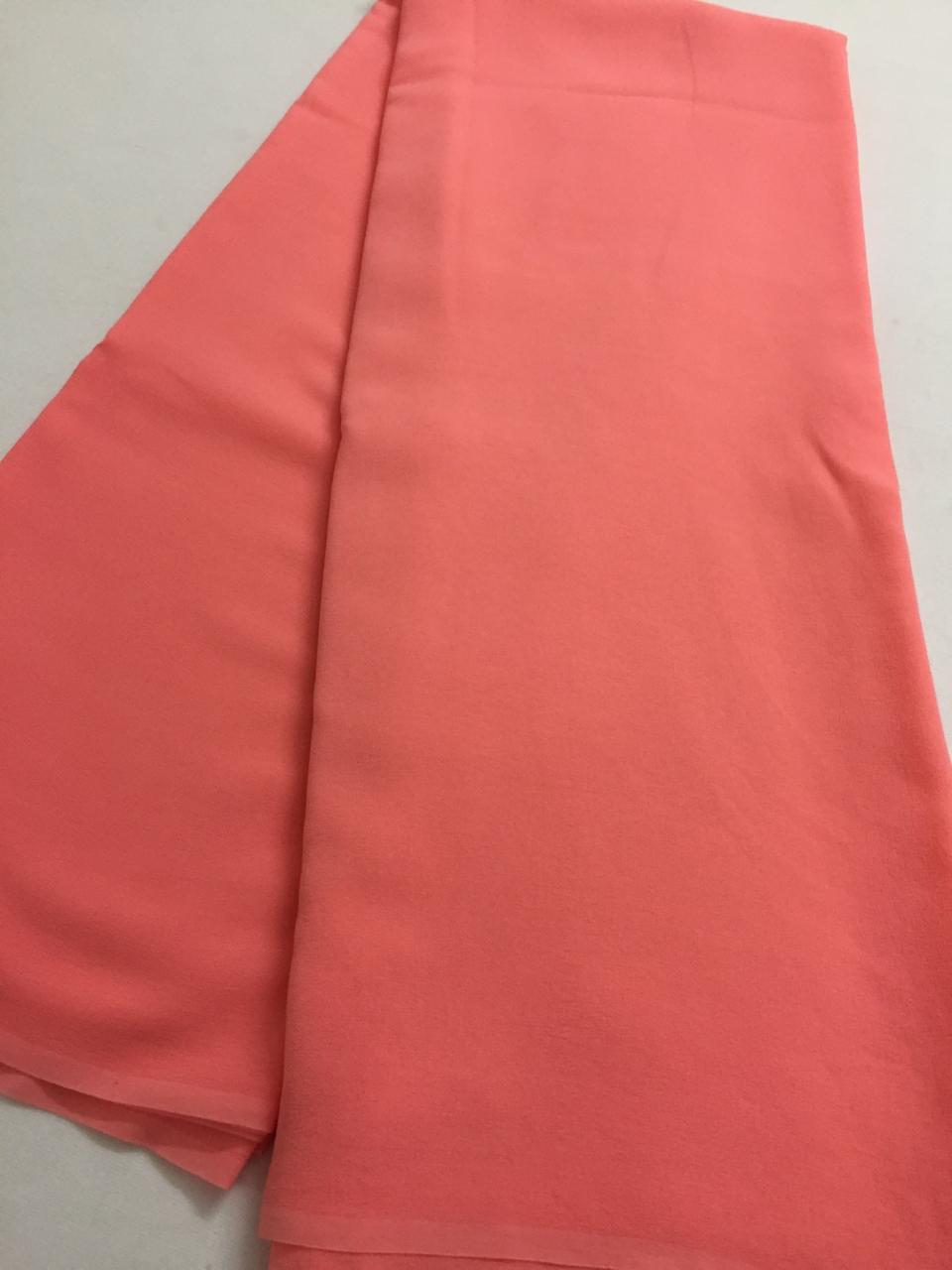 Pure silk georgette plain saree
